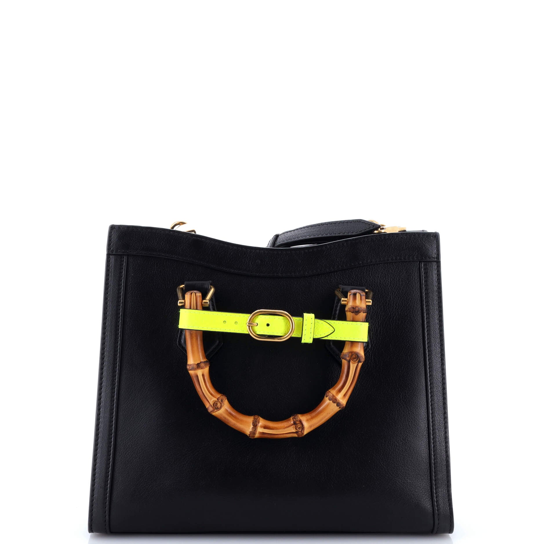 Diana NM Bamboo Handle Tote Leather Small