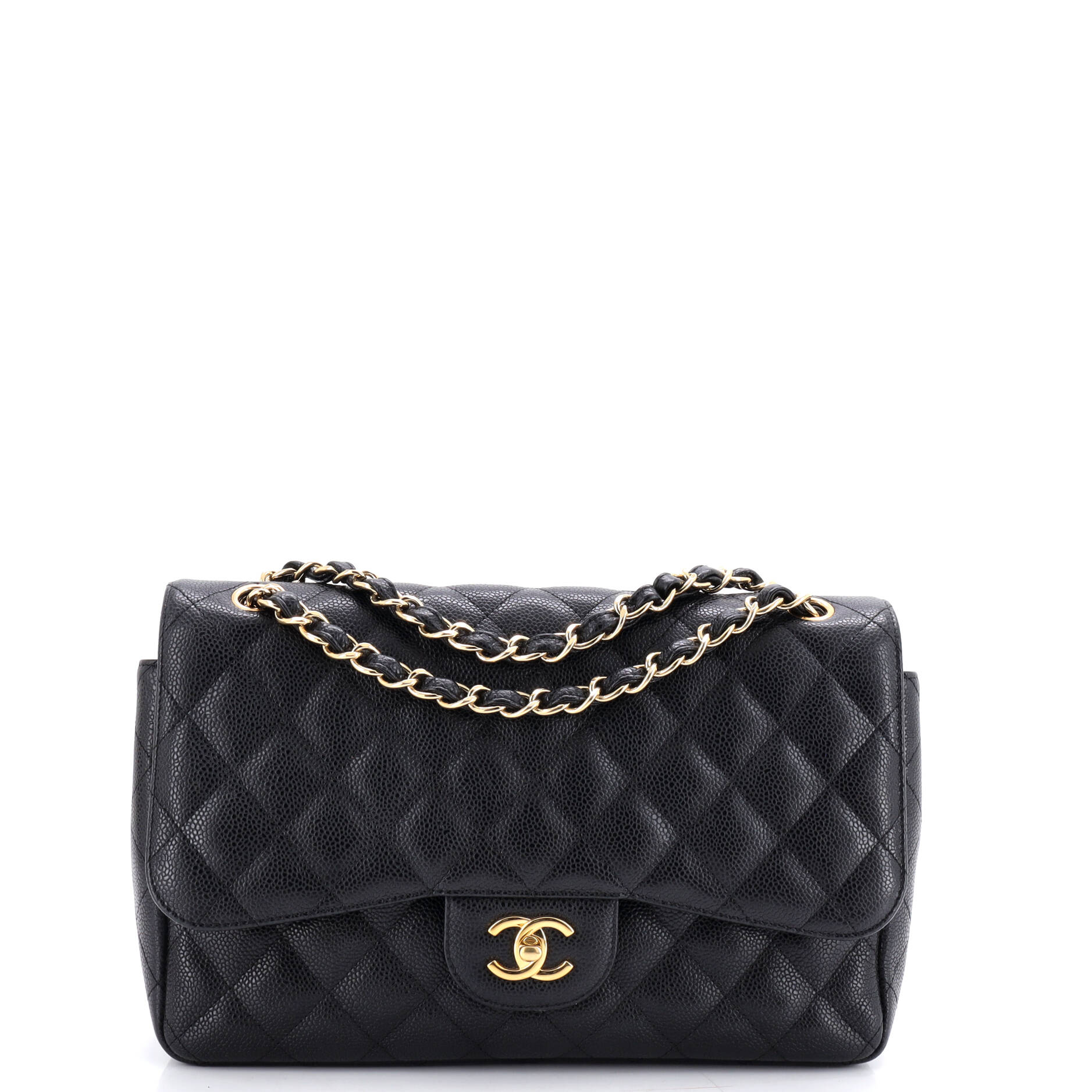 Classic Double Flap Bag Quilted Caviar Jumbo