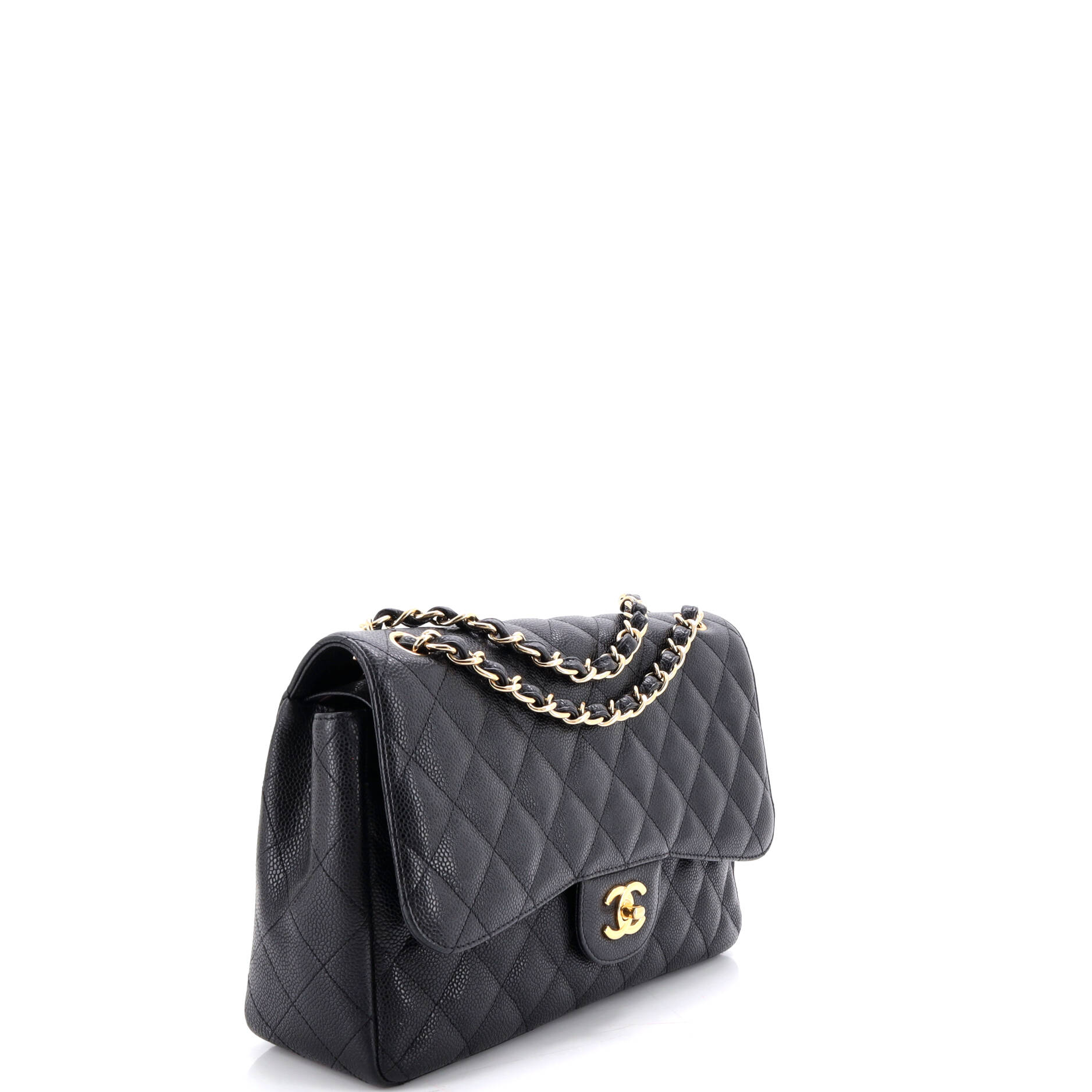 Classic Double Flap Bag Quilted Caviar Jumbo