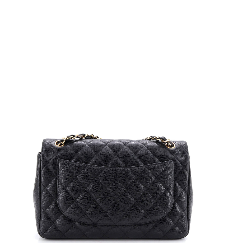 Classic Double Flap Bag Quilted Caviar Jumbo