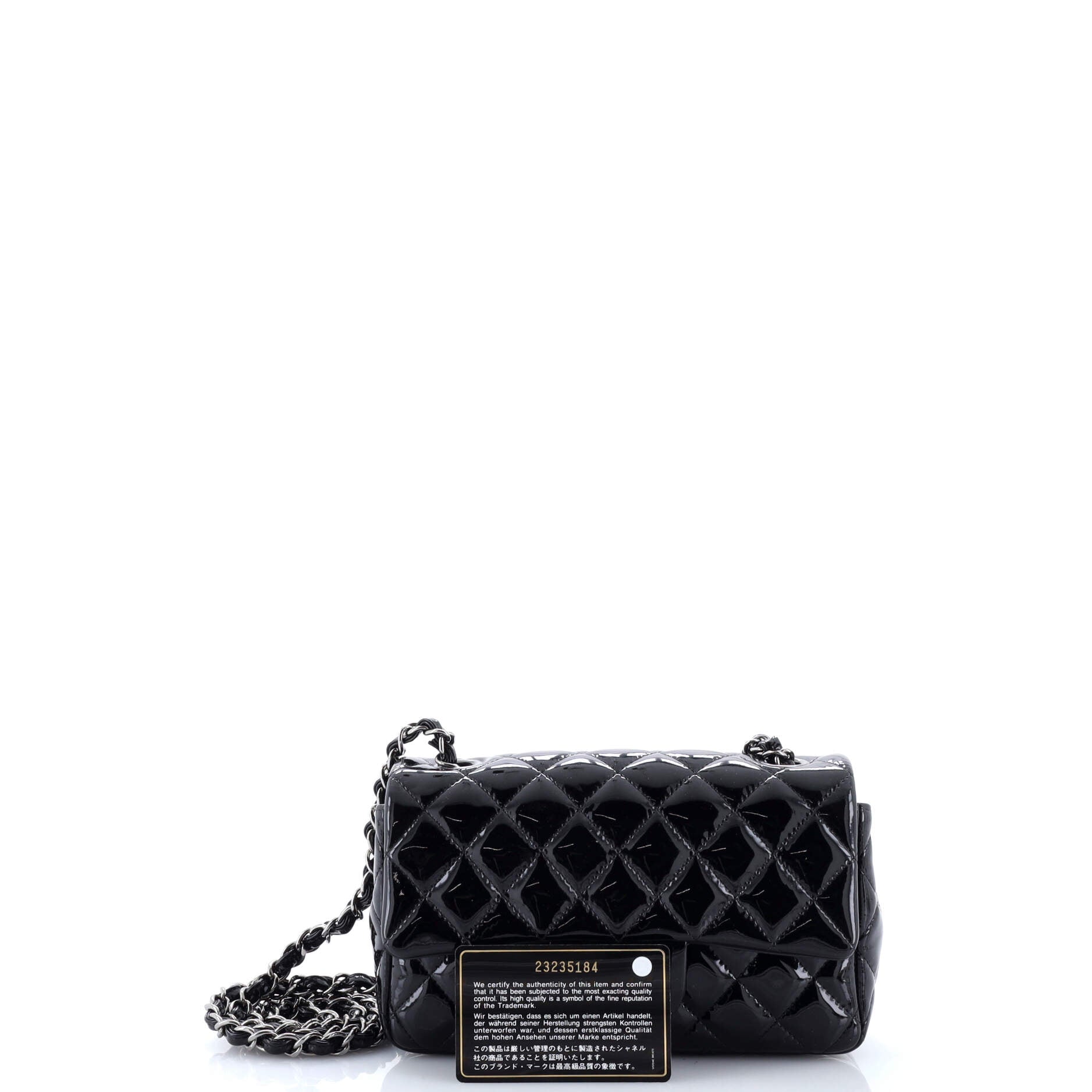 Classic Single Flap Bag Quilted Patent Mini