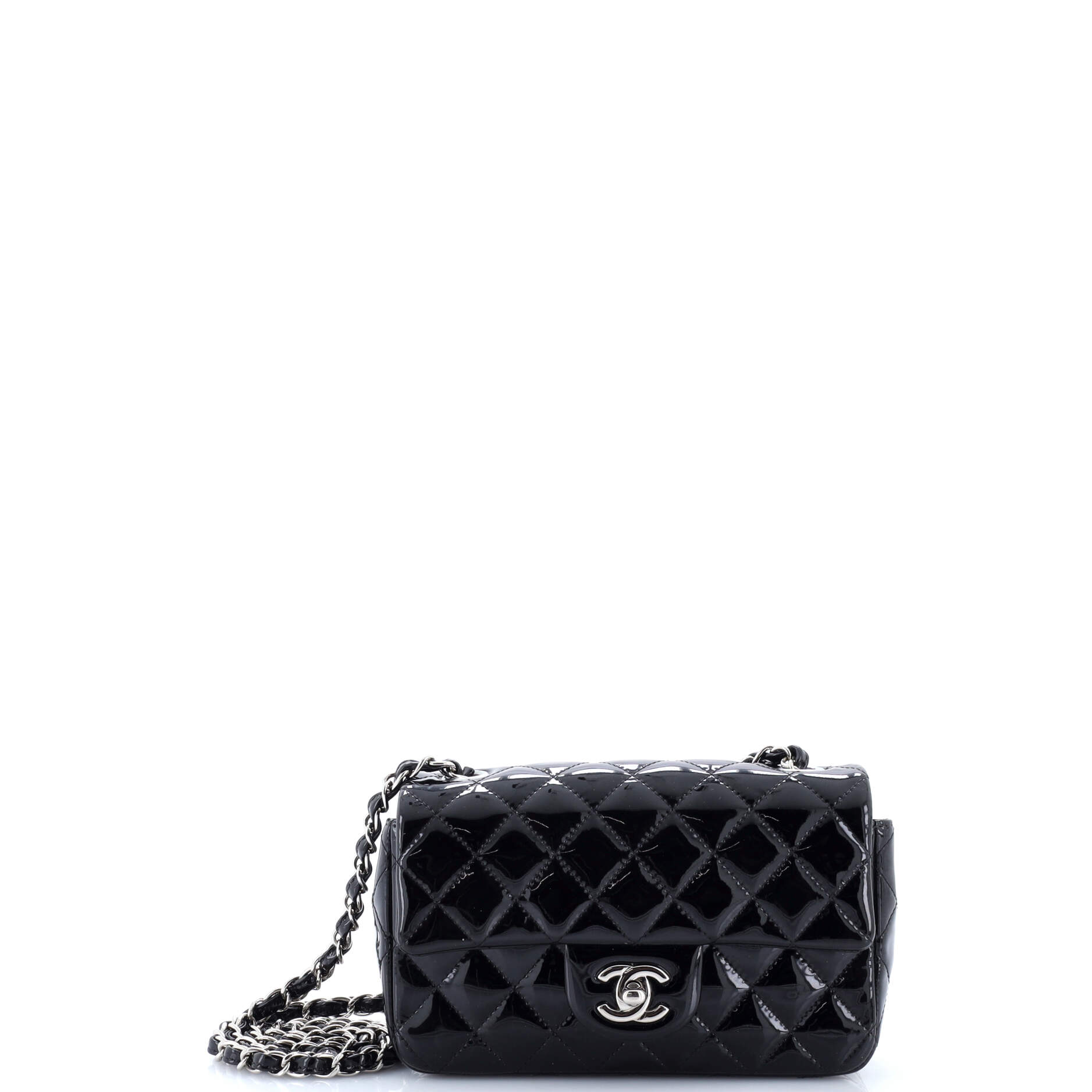 Classic Single Flap Bag Quilted Patent Mini