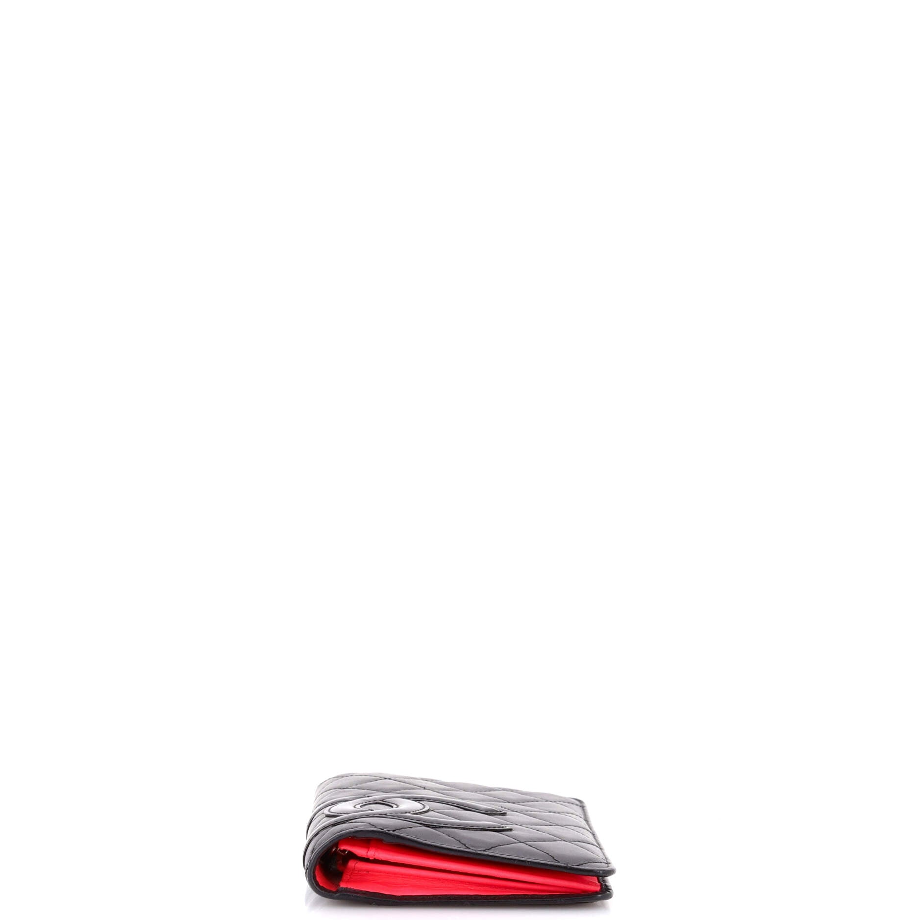Cambon Bifold Wallet Quilted Calfskin Long
