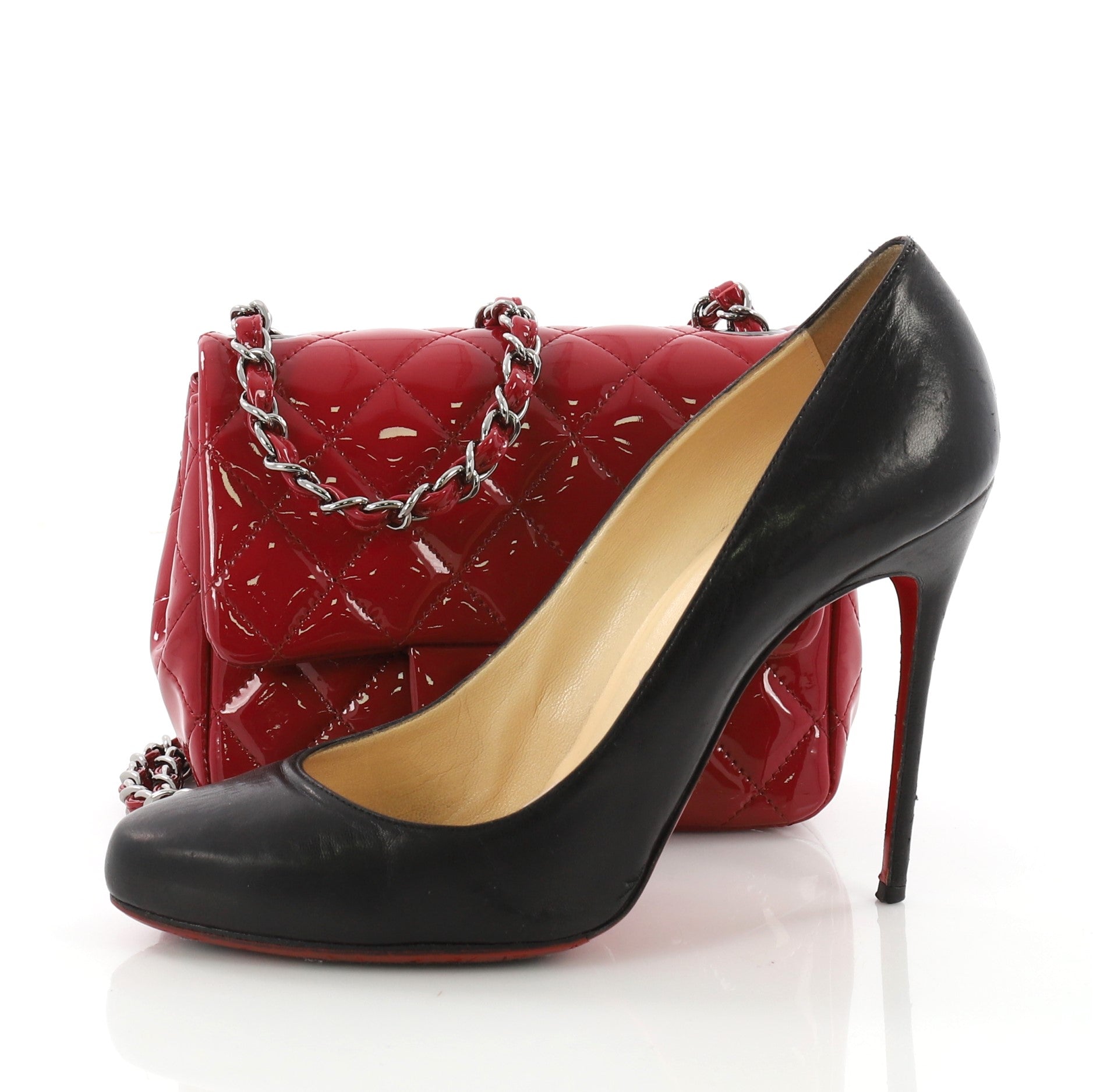 Square Classic Single Flap Bag Quilted Patent Mini