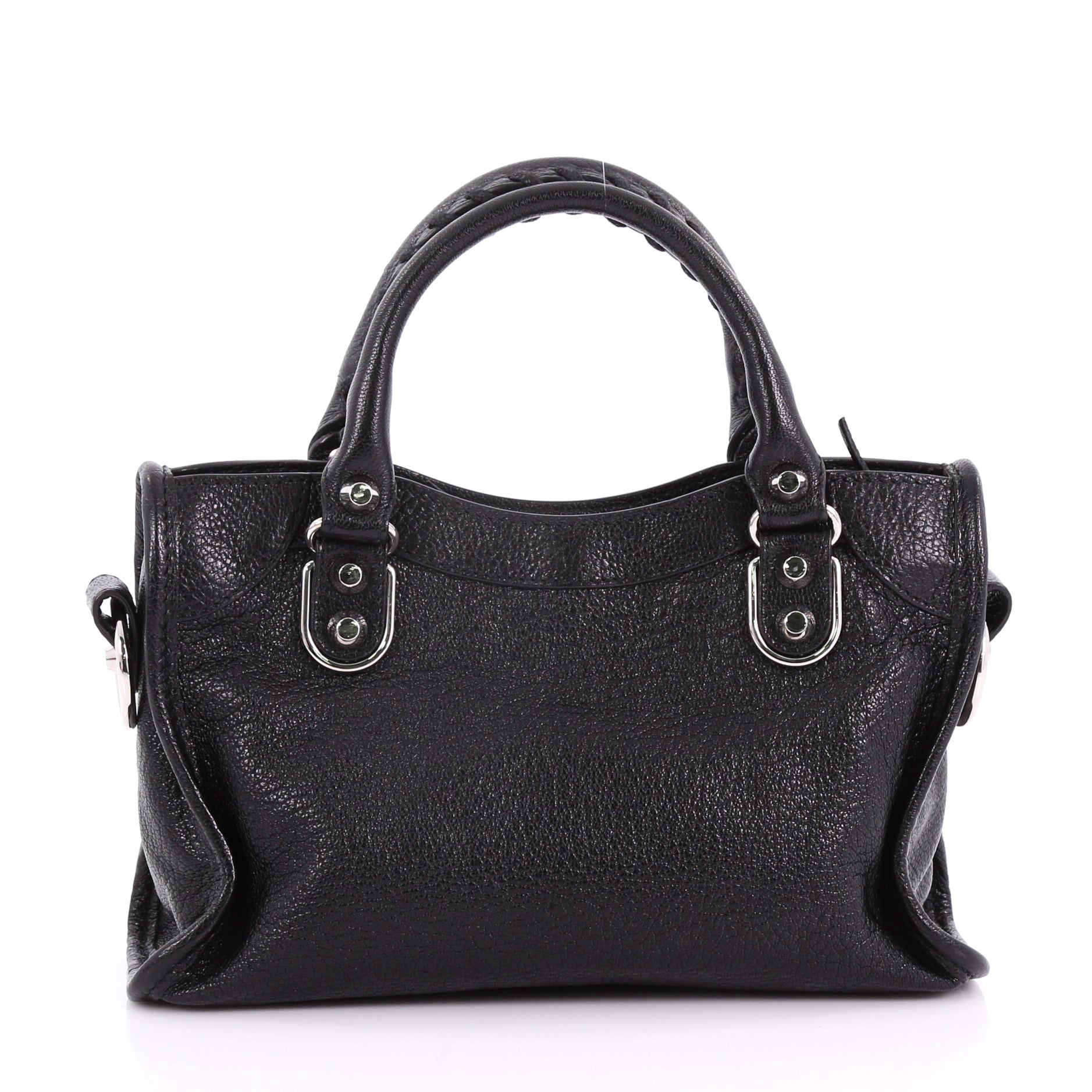 City Classic Studs Metallic Edge Handbag Leather Mini
