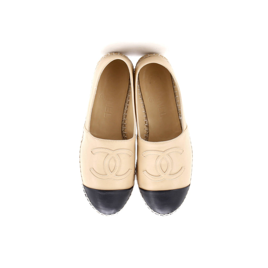 Women's CC Cap Toe Espadrilles Leather