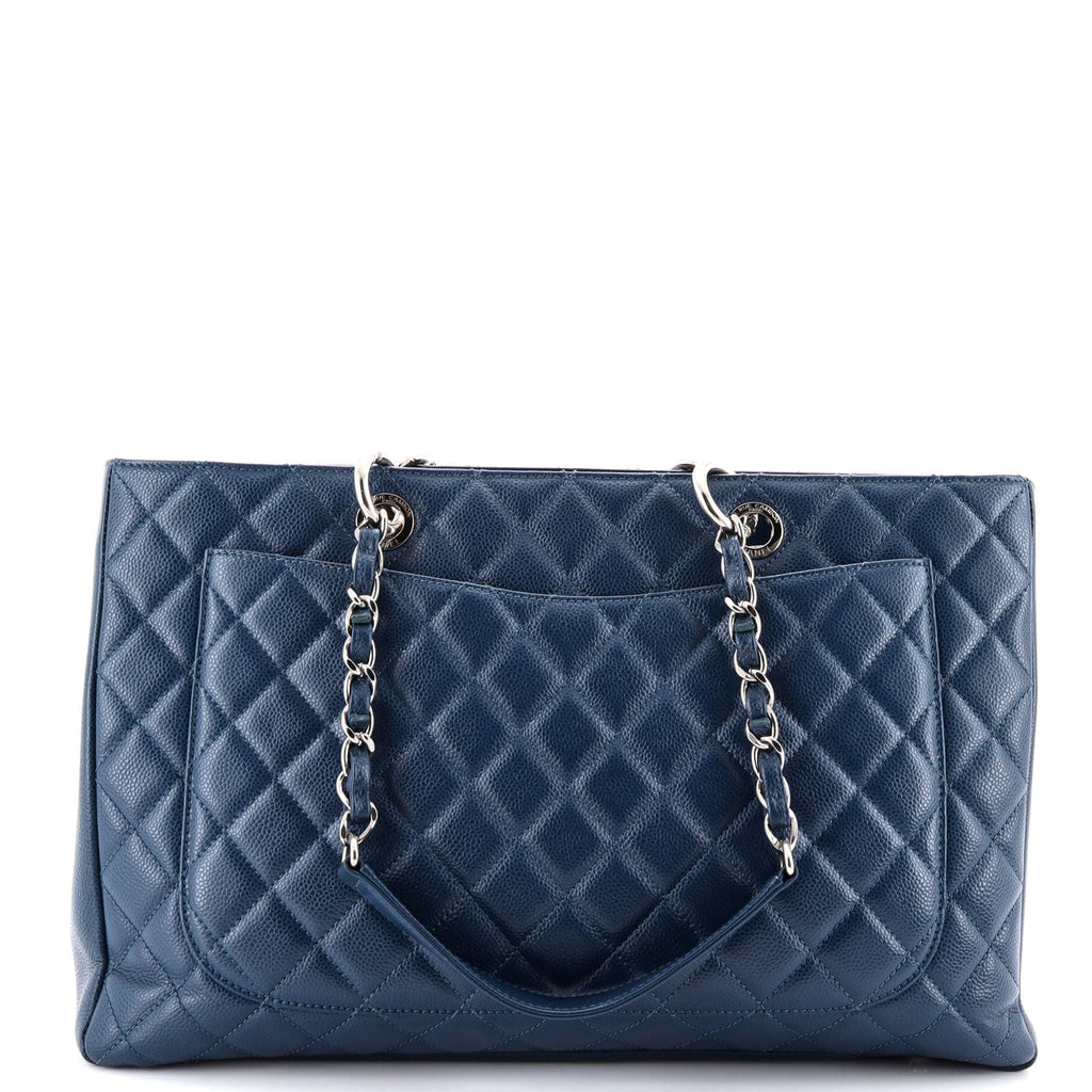 Grand Shopping Tote Quilted Caviar XL