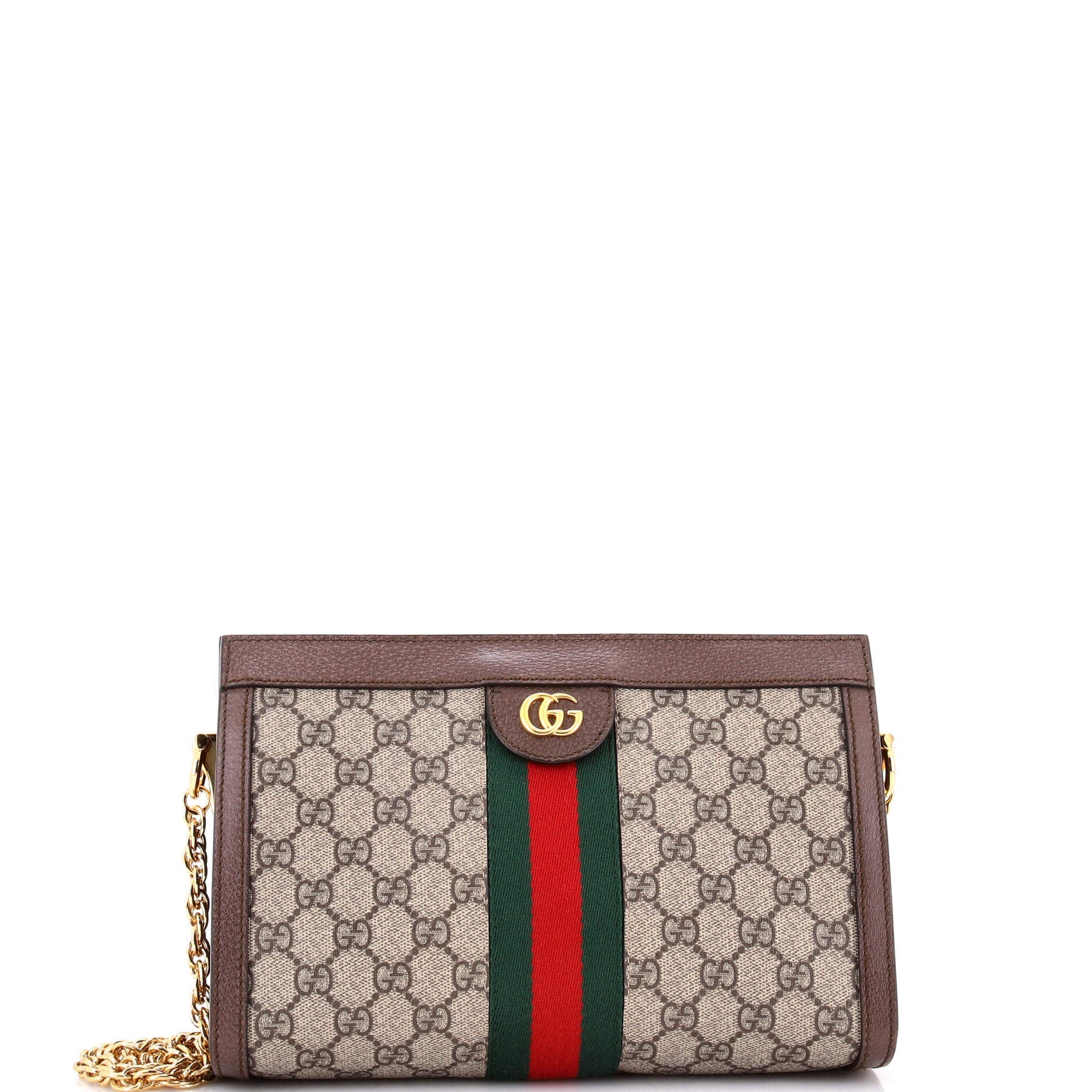 Ophidia Chain Shoulder Bag GG Coated Canvas Small