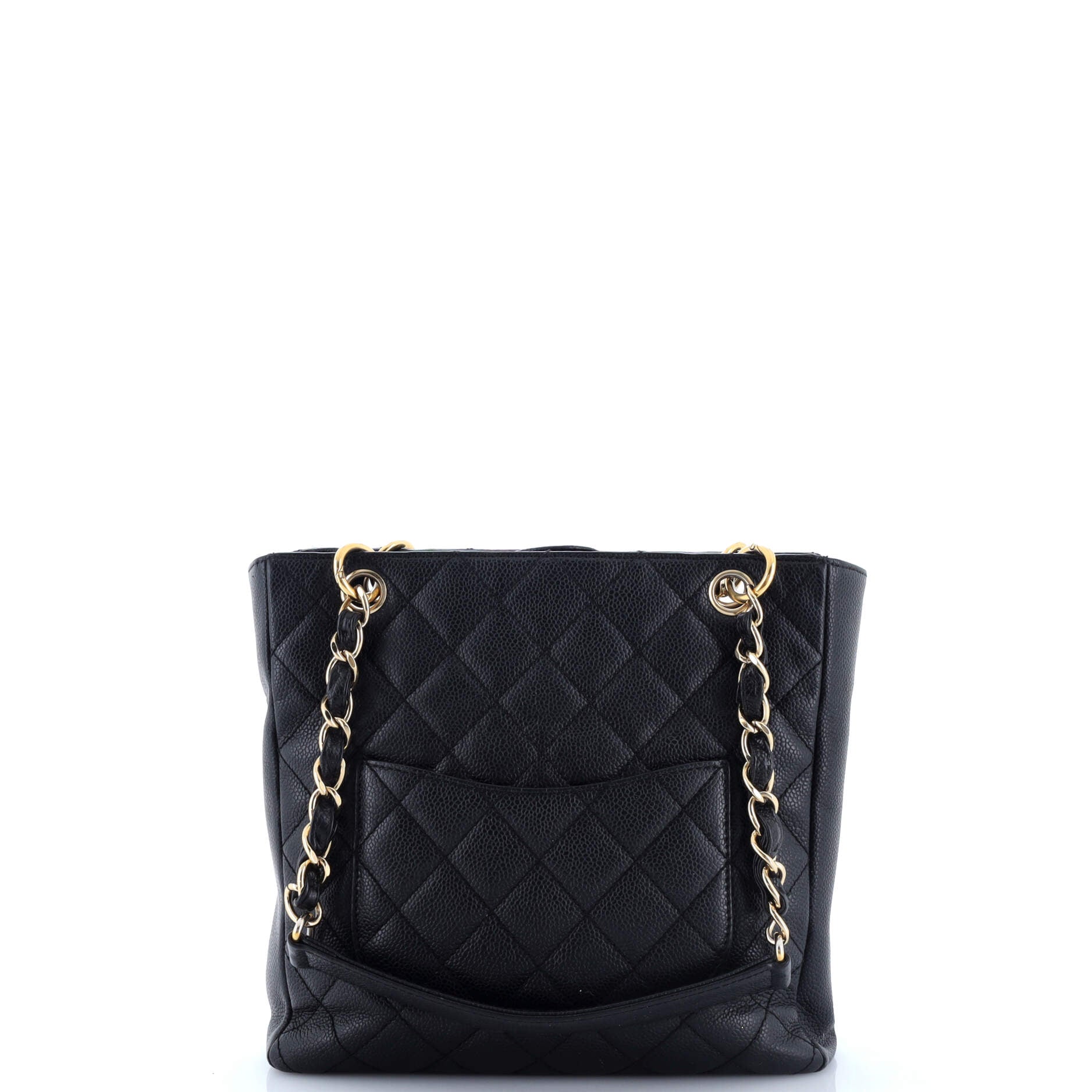 Petite Shopping Tote Quilted Caviar