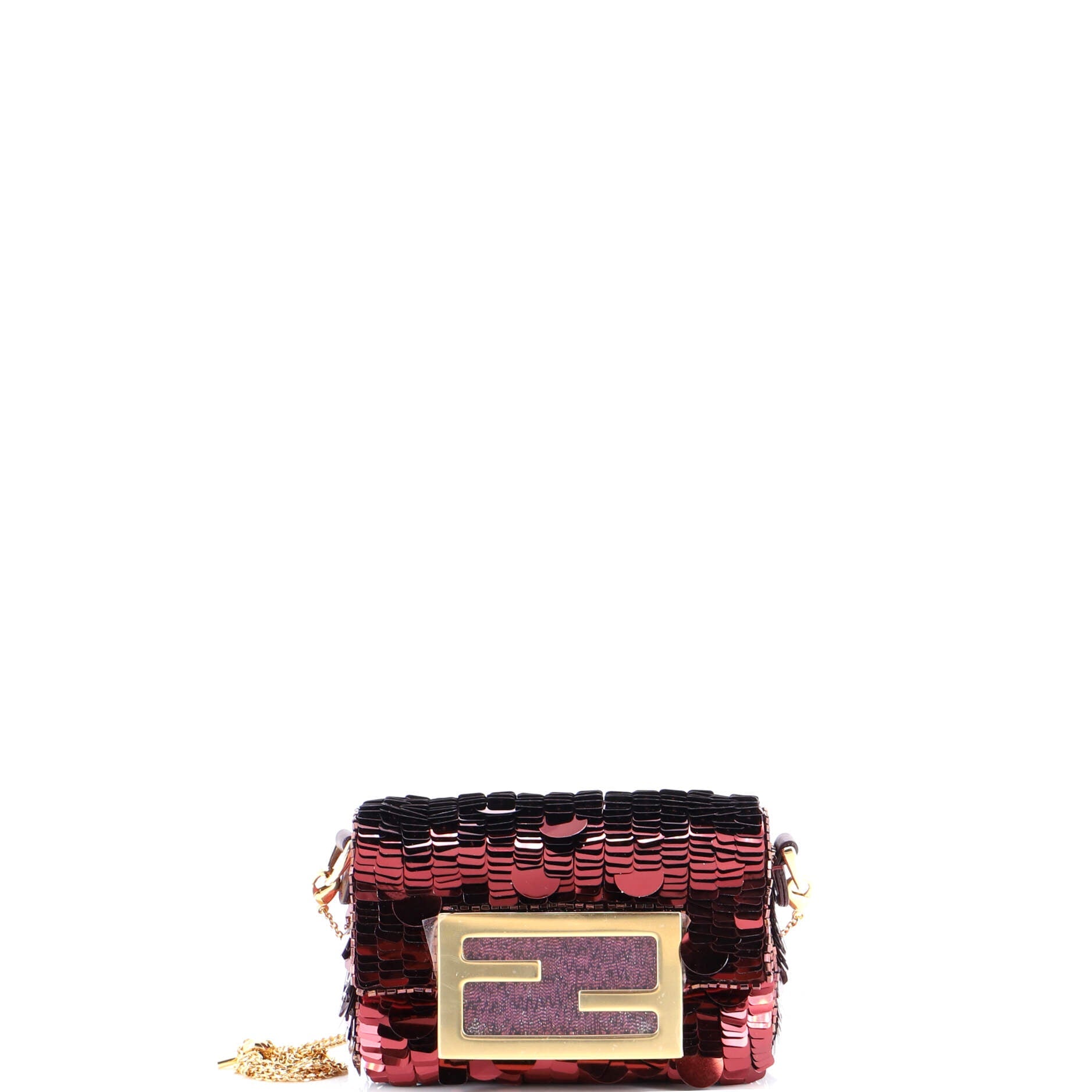 Chain Baguette Charm Bag Sequins Nano