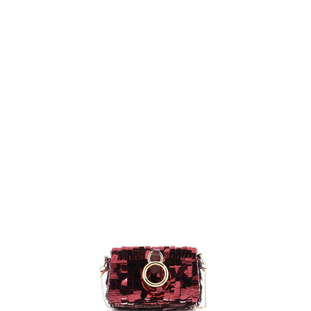 Chain Baguette Charm Bag Sequins Nano