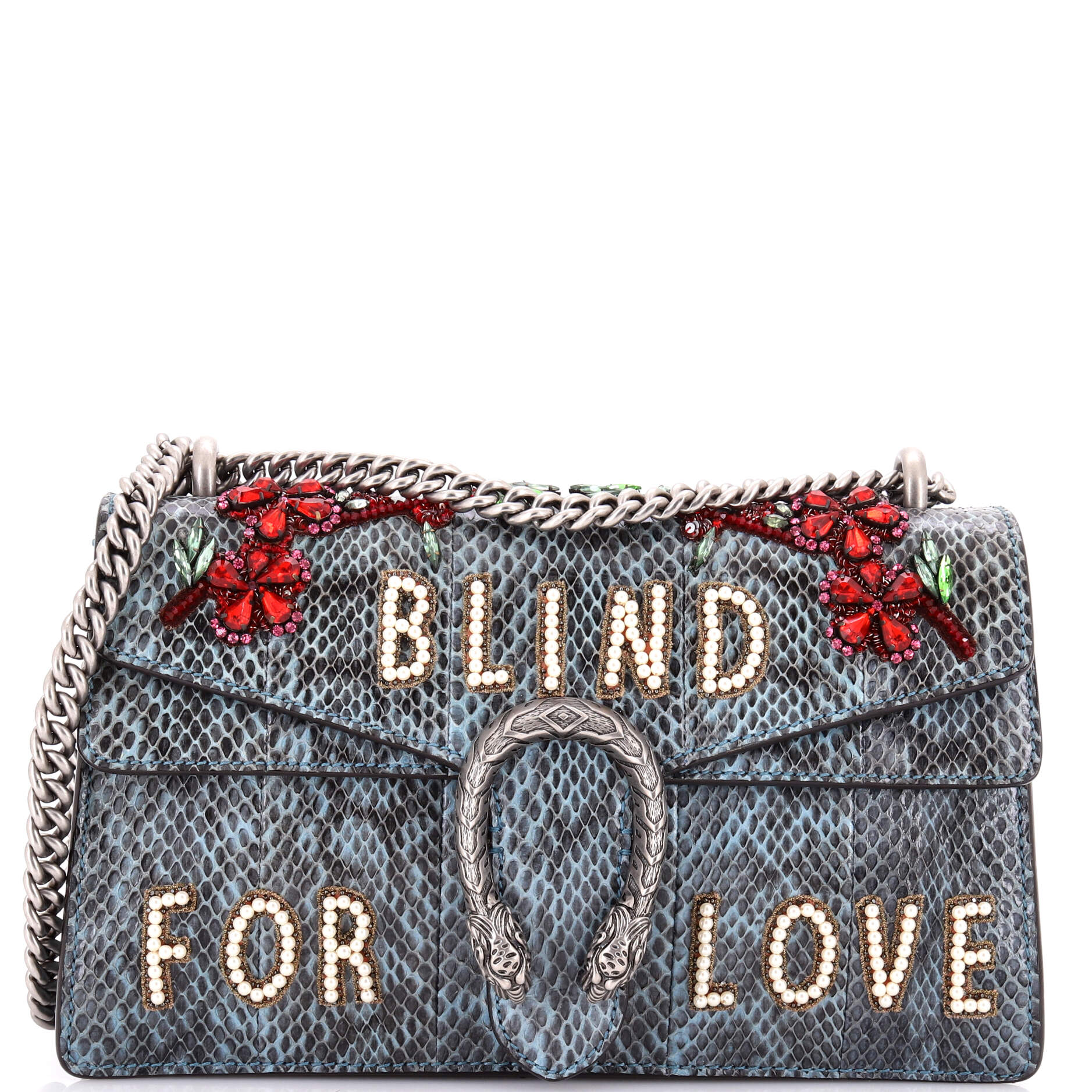 Dionysus Bag Embellished Python Small