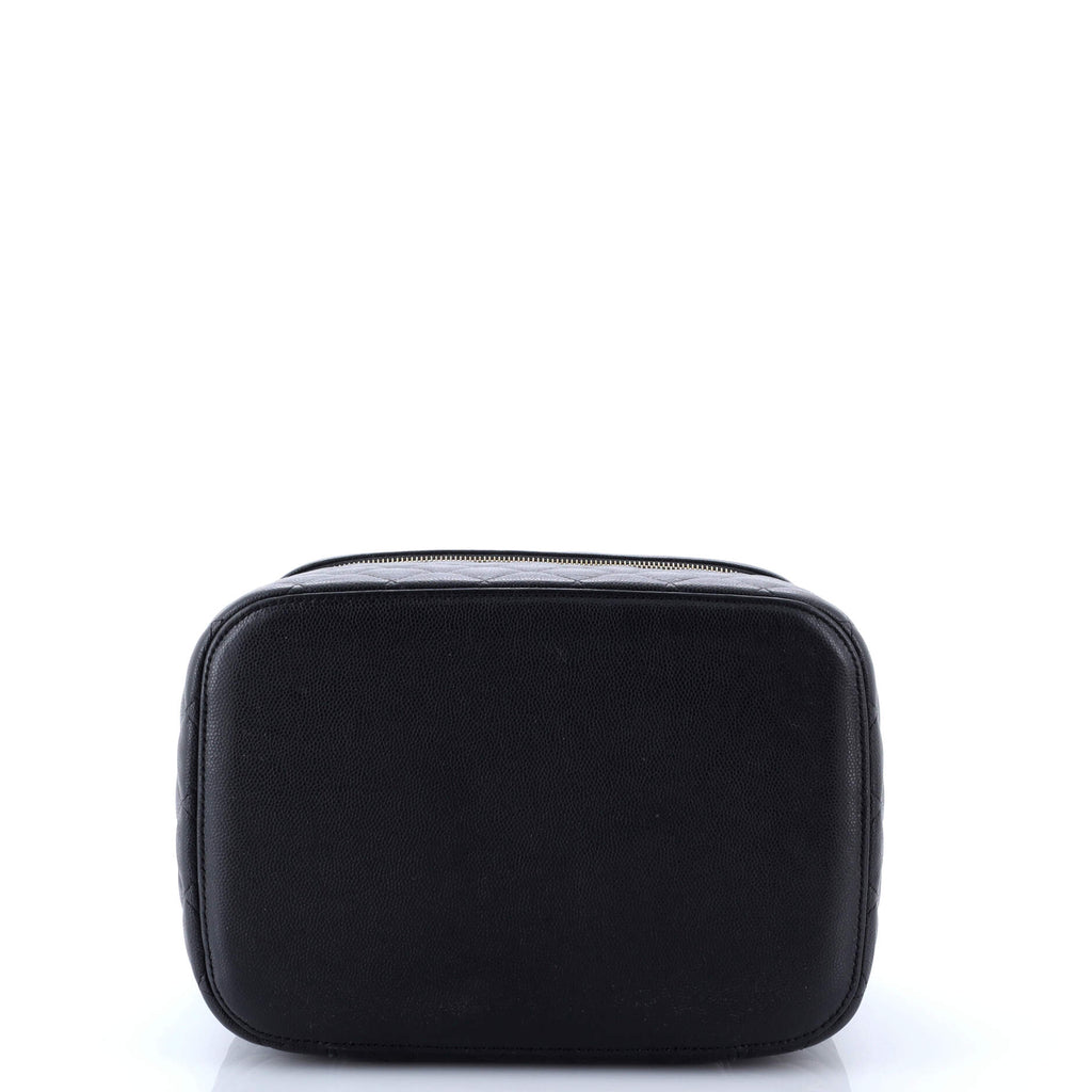 Classic Vanity Case Quilted Caviar Medium