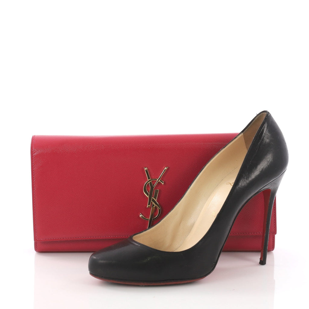Classic Monogram Clutch Leather Long