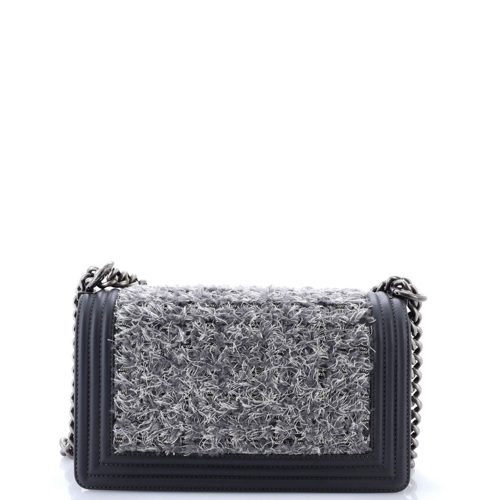 Boy Flap Bag Braided Tweed Old Medium