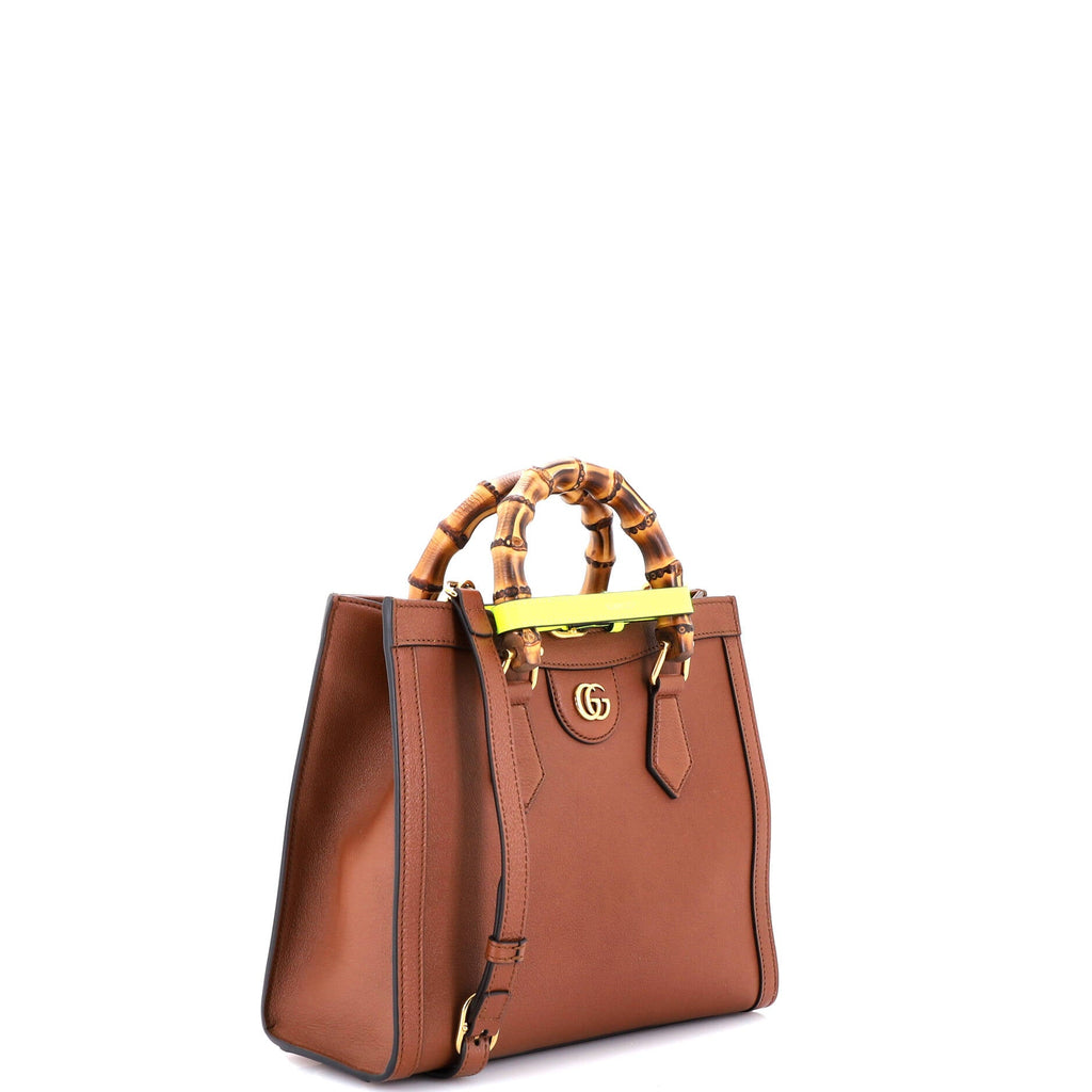 Diana NM Bamboo Handle Tote Leather Small