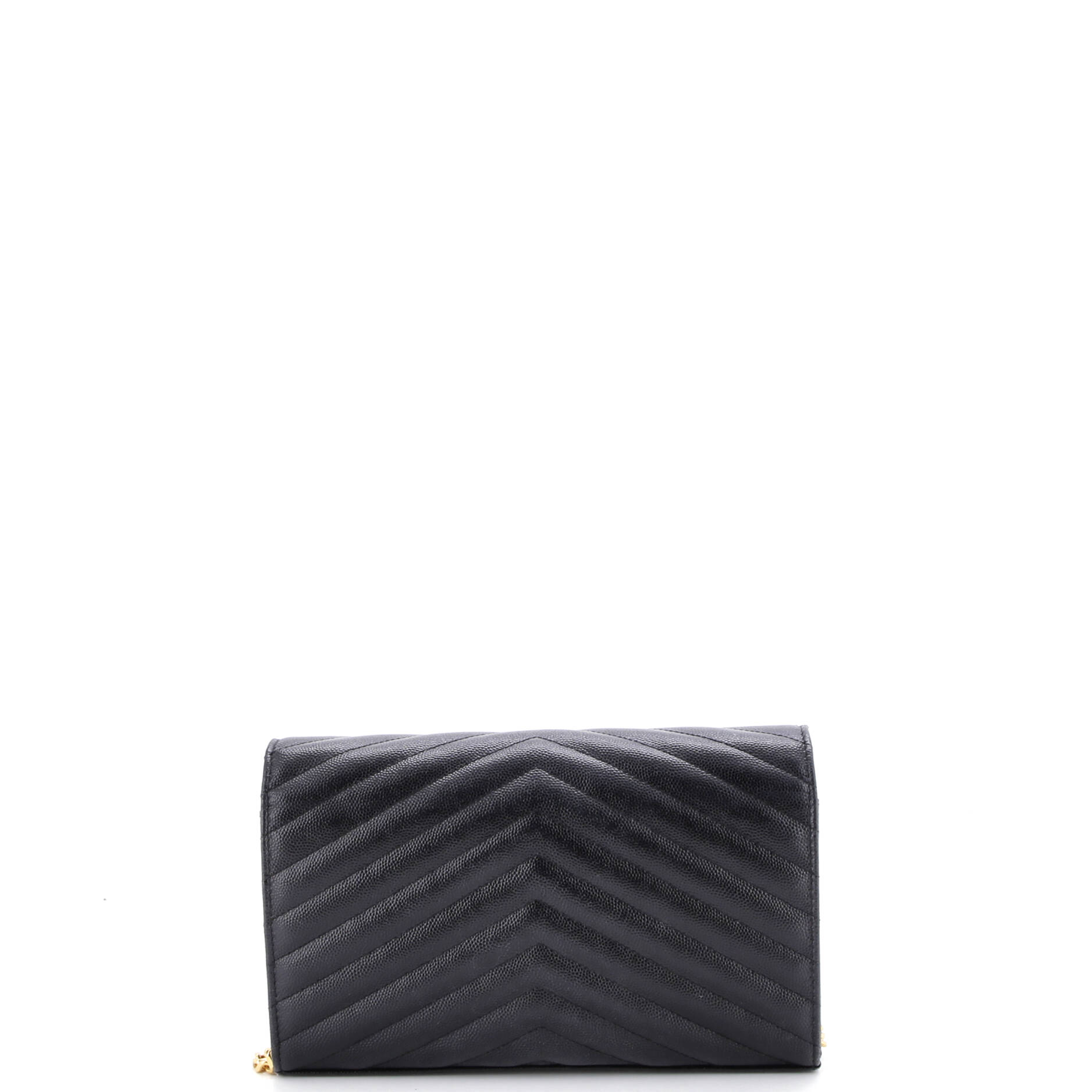 Classic Monogram Wallet on Chain Matelasse Chevron Leather Medium