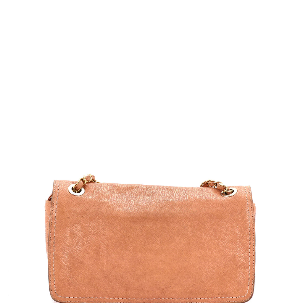 Mademoiselle Lock Flap Bag Quilted Caviar Medium