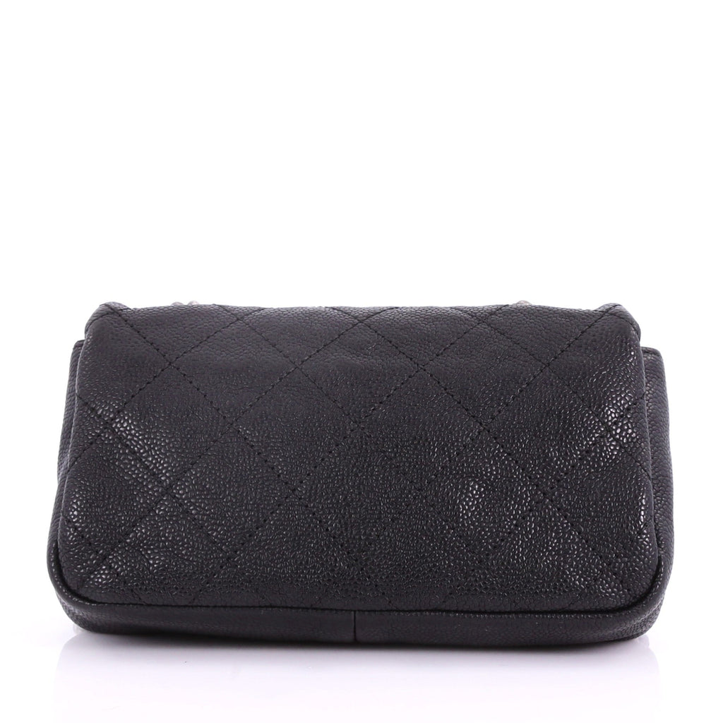 Simply CC Flap Bag Quilted Caviar Mini