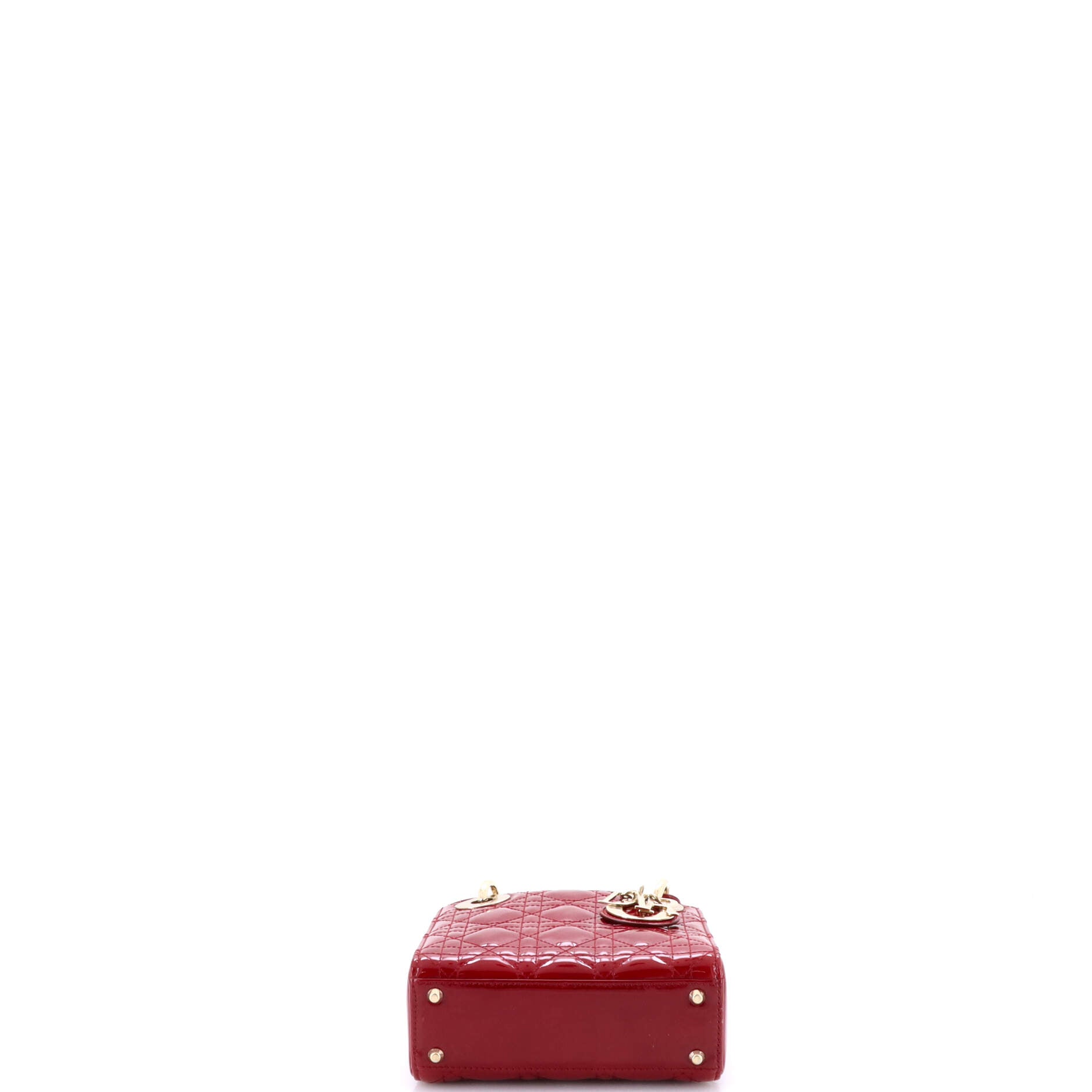 Lady Dior Chain Bag Cannage Quilt Patent Mini