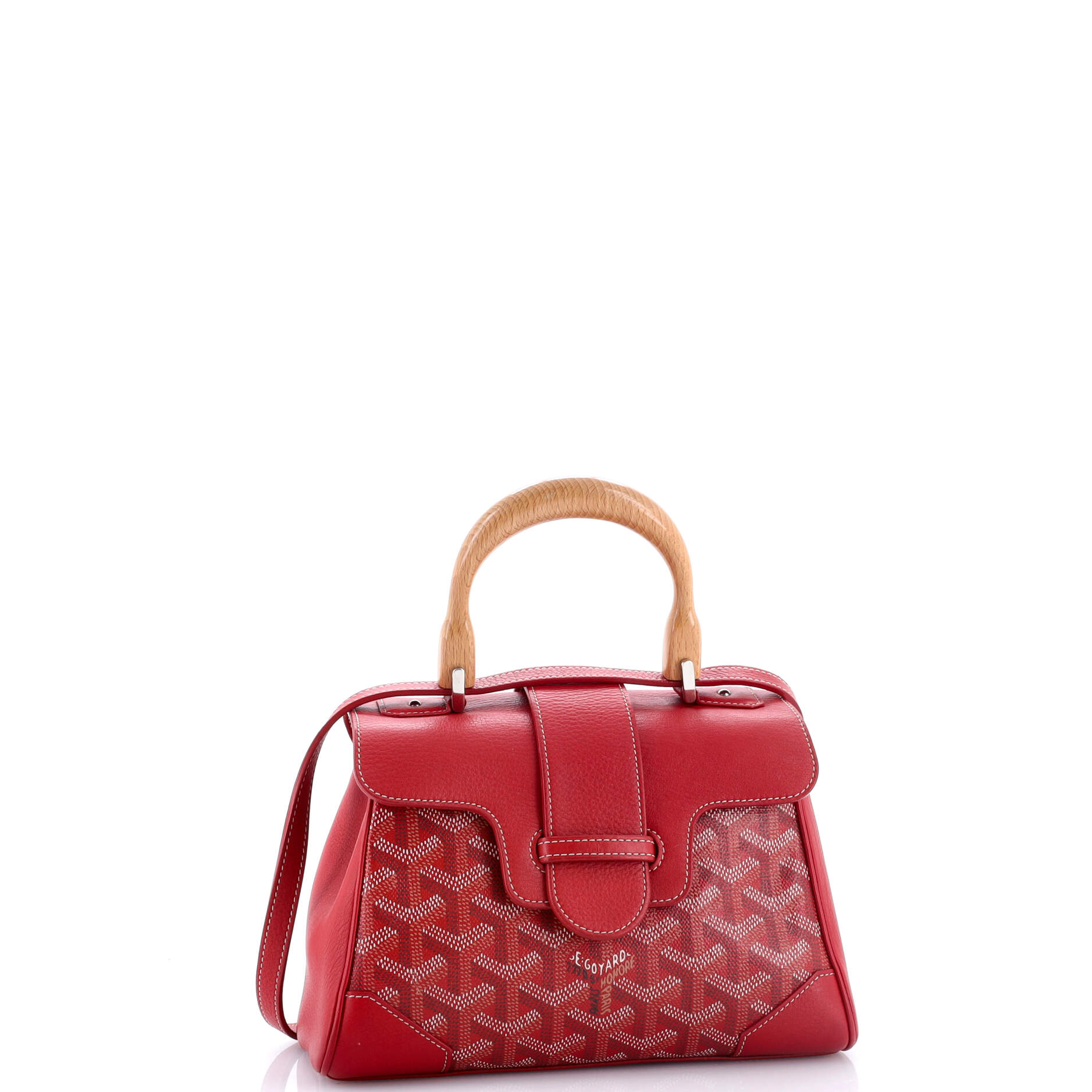 Saigon Top Handle Bag Coated Canvas with Leather Mini