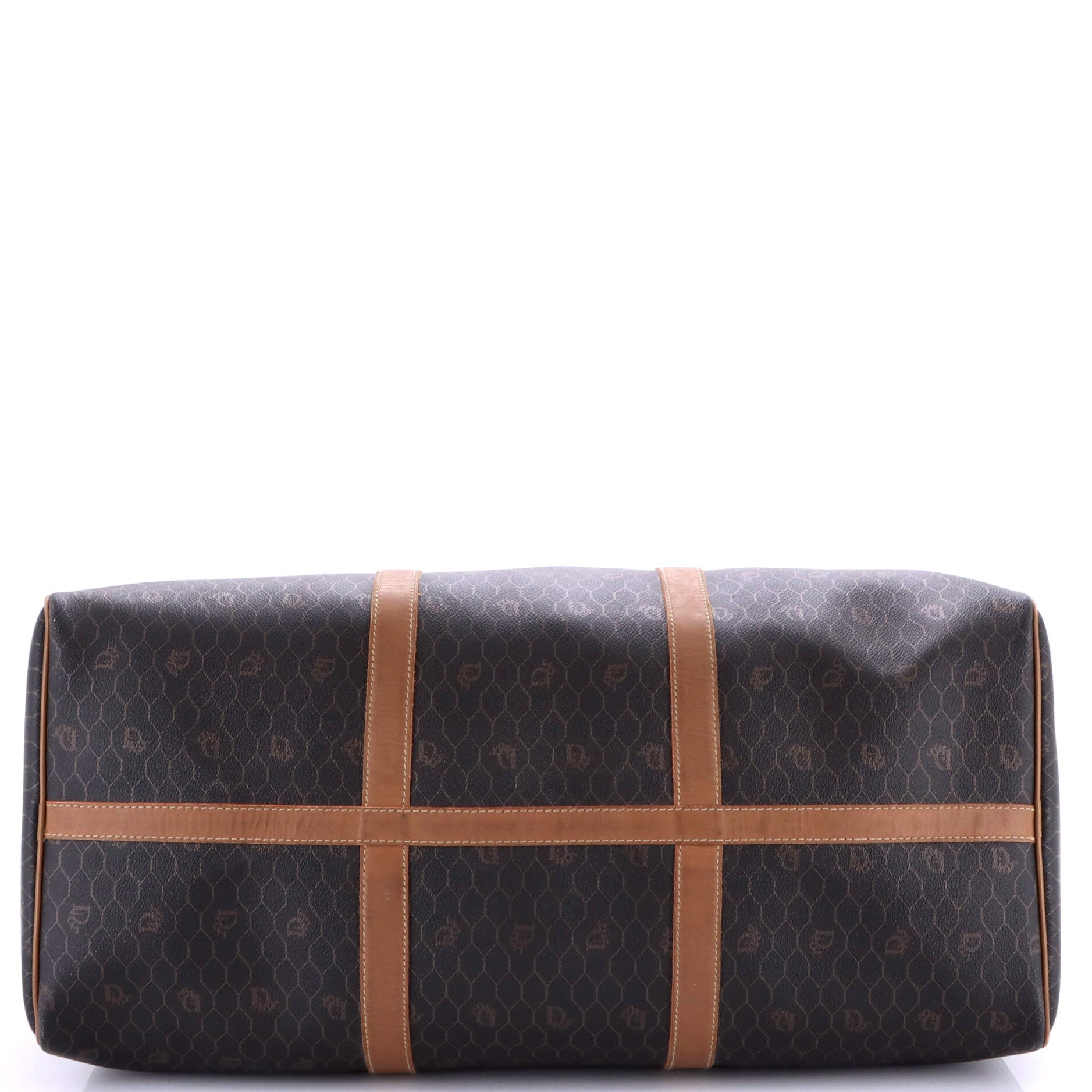Vintage Duffle Bag Honeycomb Coated Canvas Large