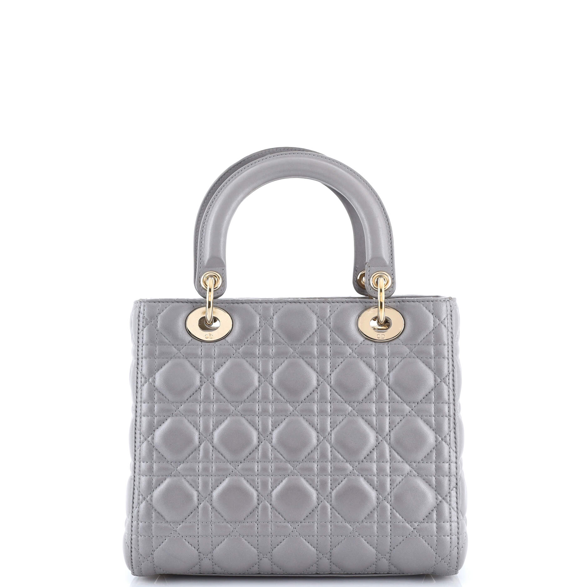 Lady Dior Bag Cannage Quilt Metallic Leather Medium