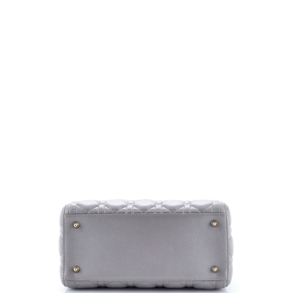 Lady Dior Bag Cannage Quilt Metallic Leather Medium