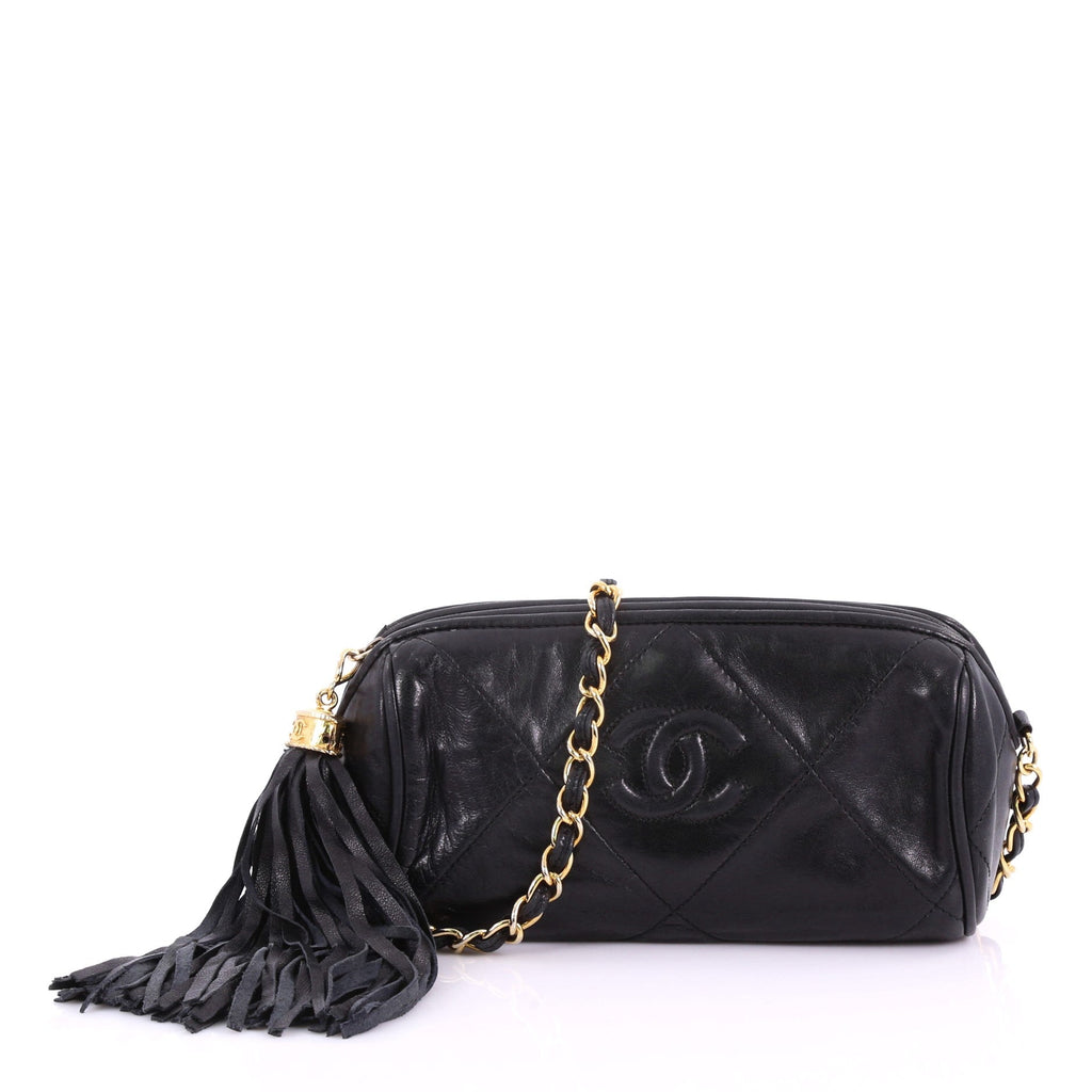 Vintage Diamond CC Camera Bag Quilted Leather Mini