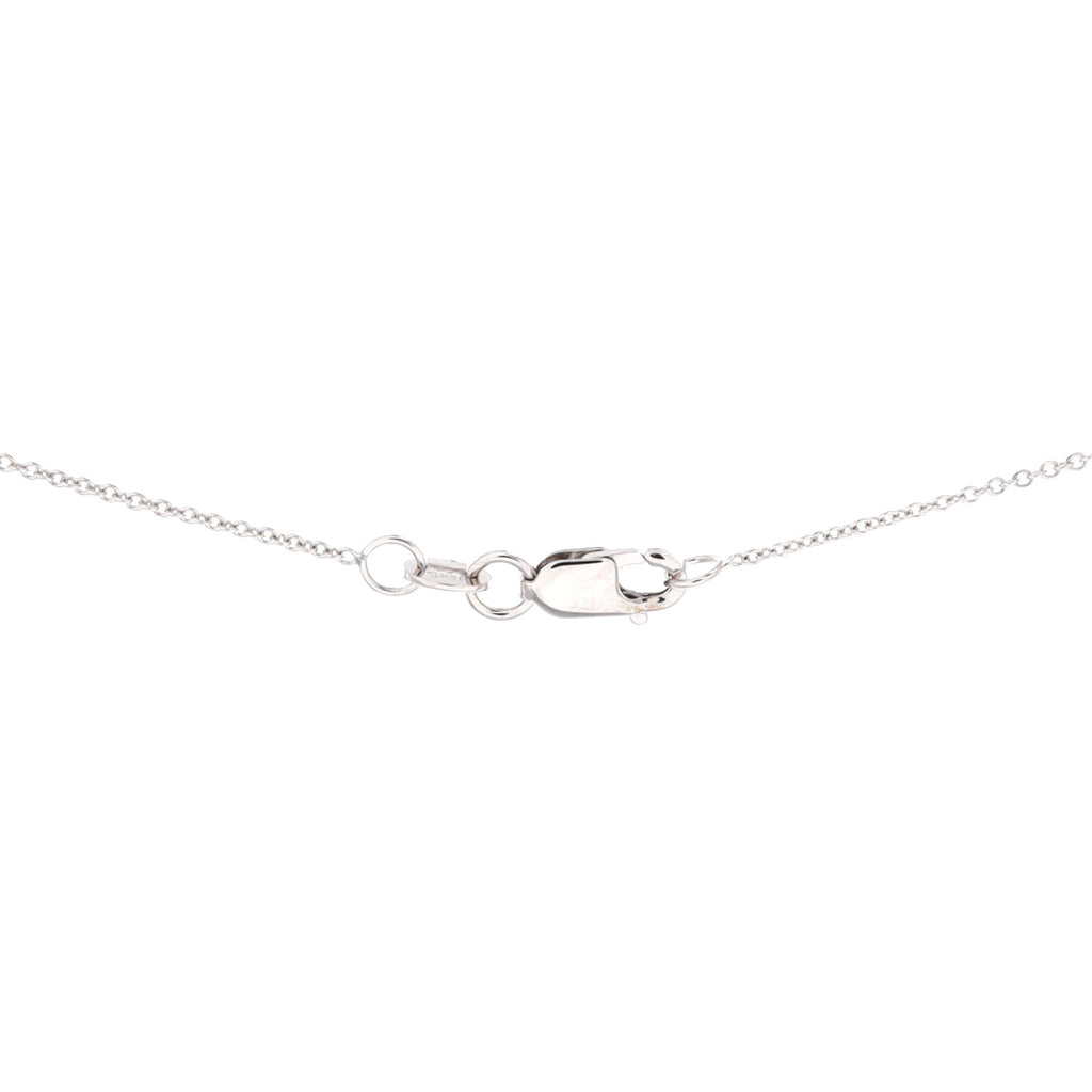 Round Halo Pendant Necklace 18K White Gold with Diamonds and Emerald