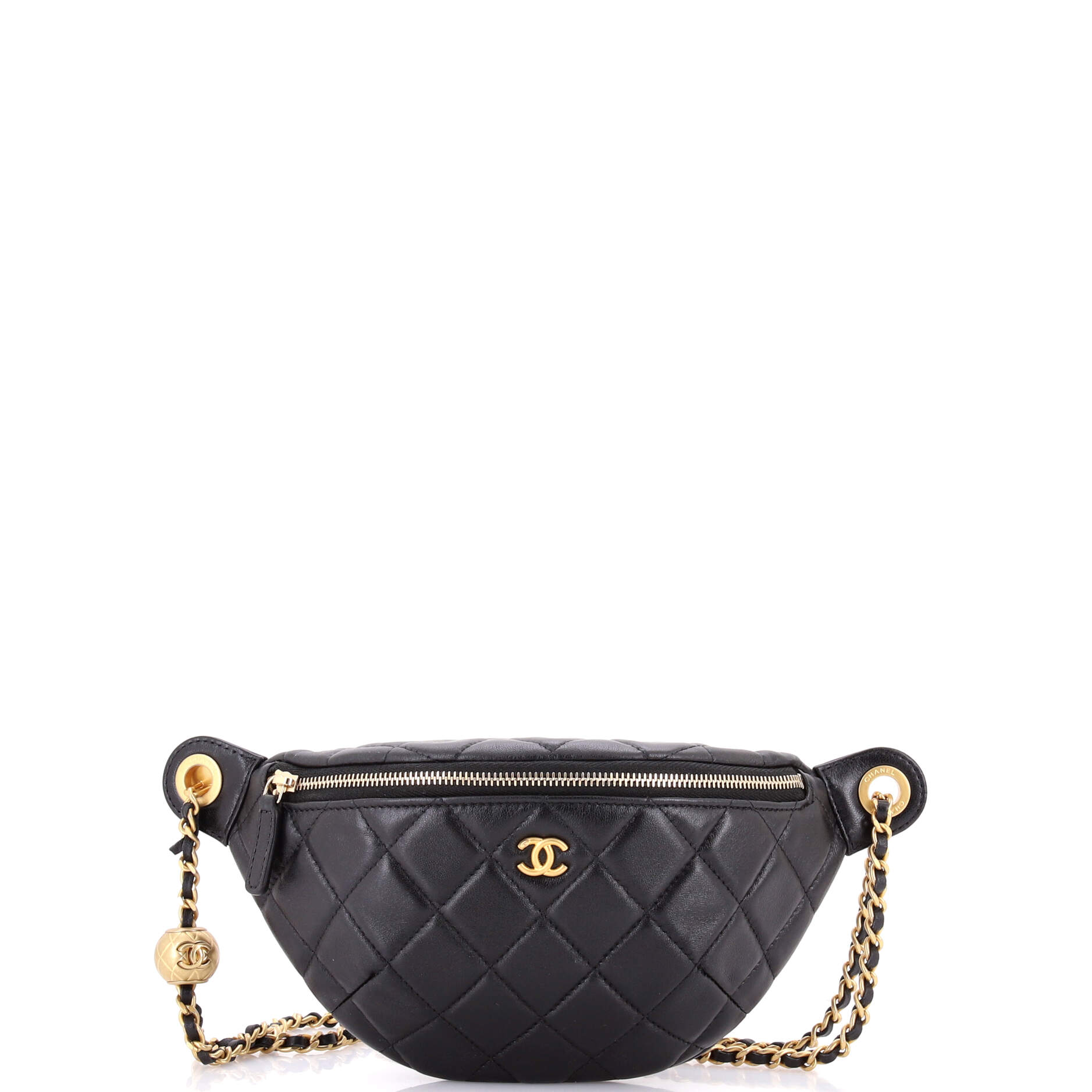 Pearl Crush Waist Bag Quilted Lambskin