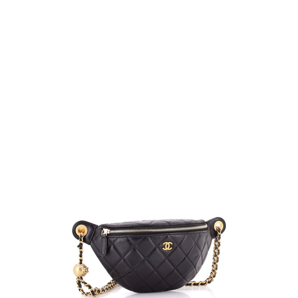 Pearl Crush Waist Bag Quilted Lambskin