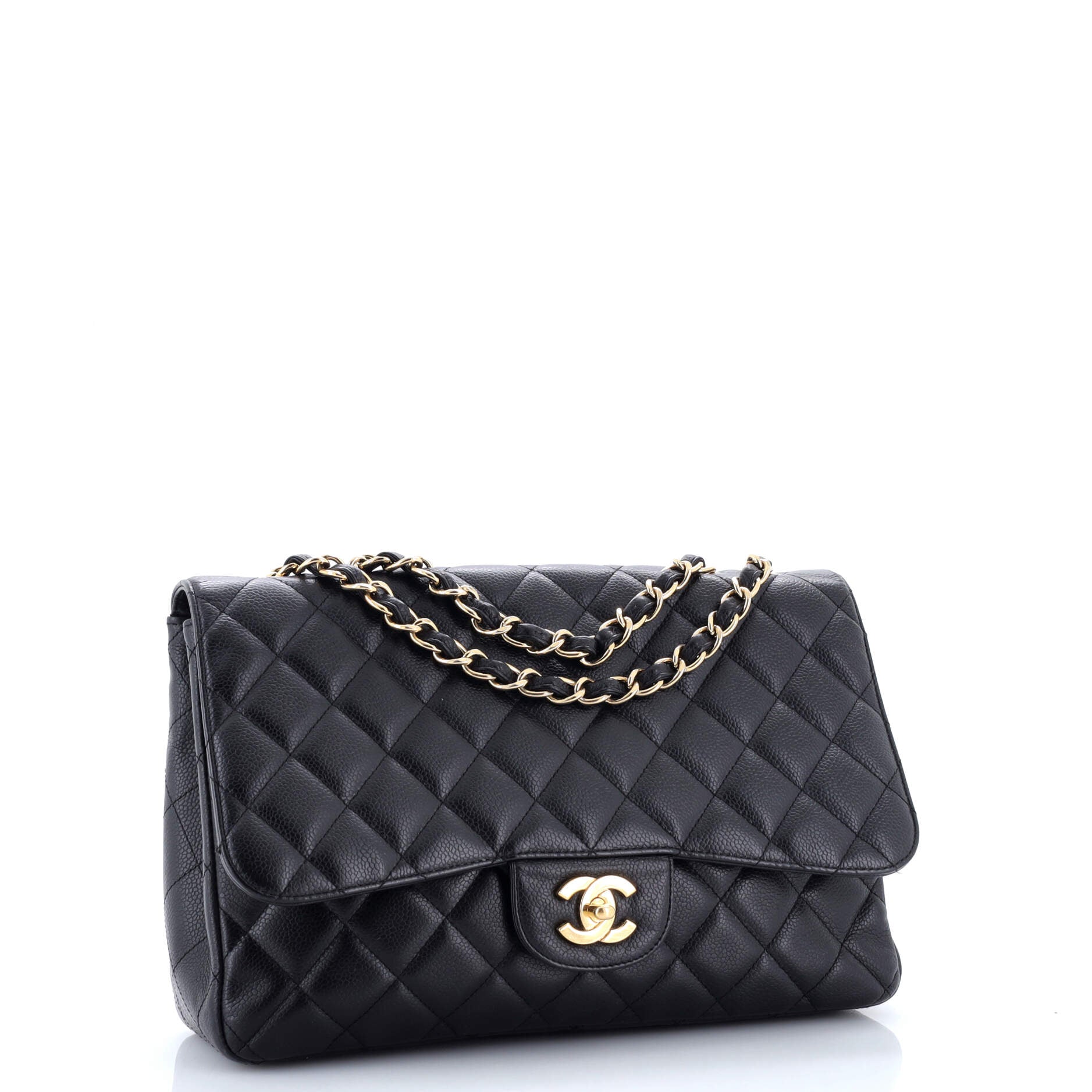 Classic Single Flap Bag Quilted Caviar Jumbo