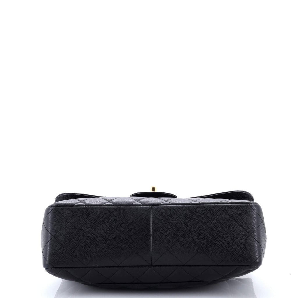 Classic Single Flap Bag Quilted Caviar Jumbo
