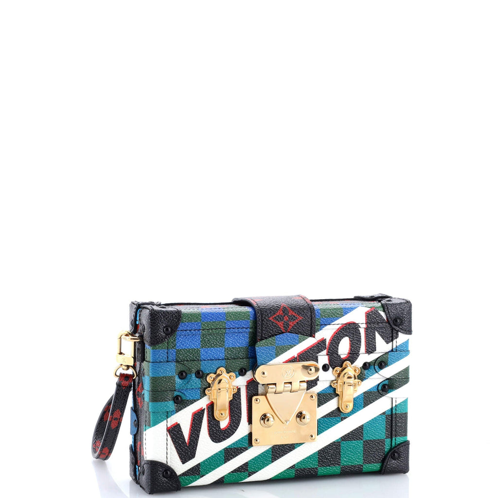 Petite Malle Handbag Limited Edition Race Print Canvas