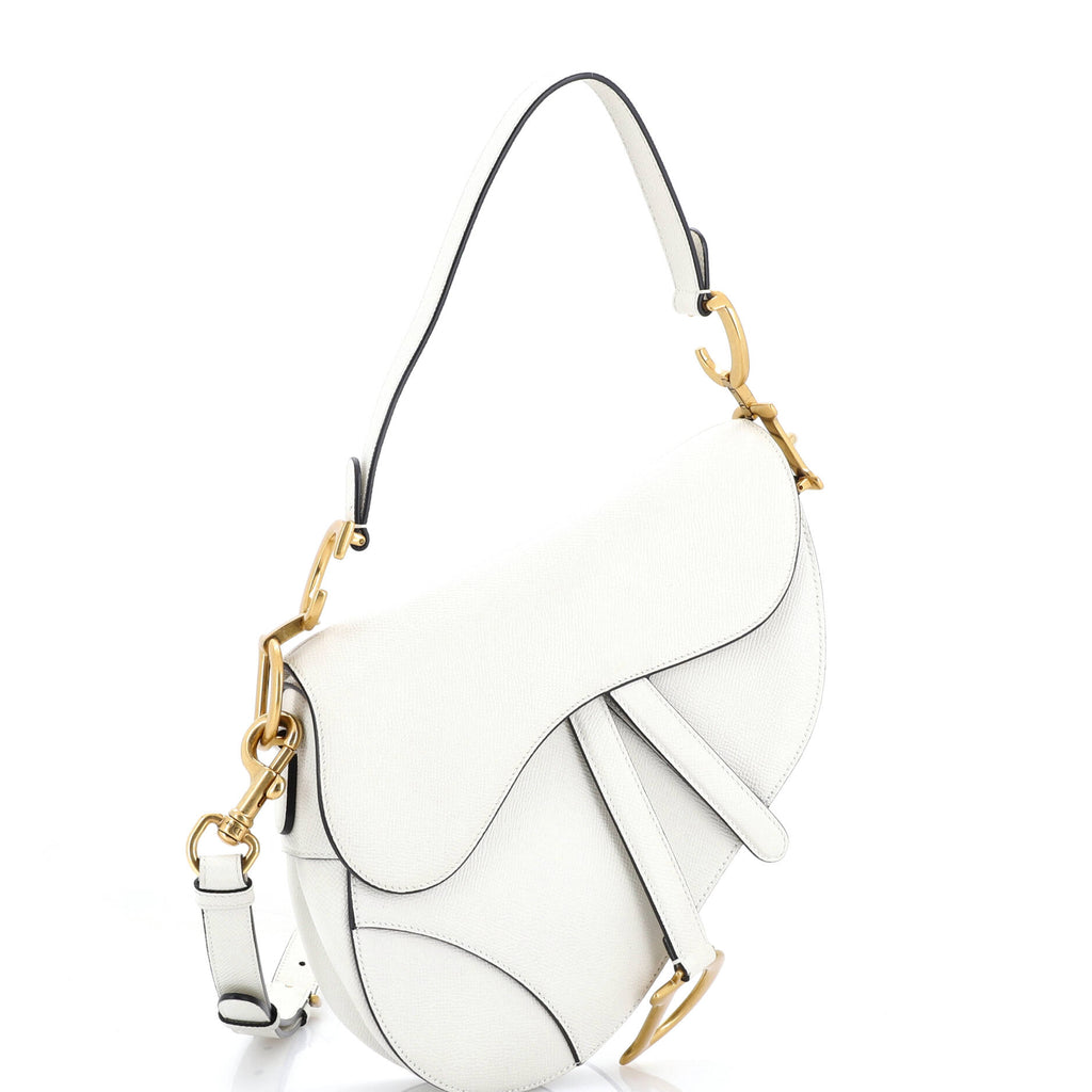 Saddle Handbag with Strap Leather Medium