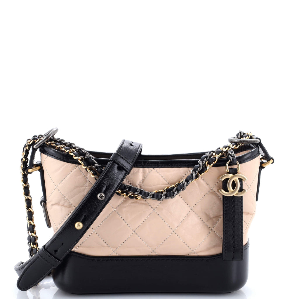 Gabrielle Hobo Quilted Aged Calfskin Small