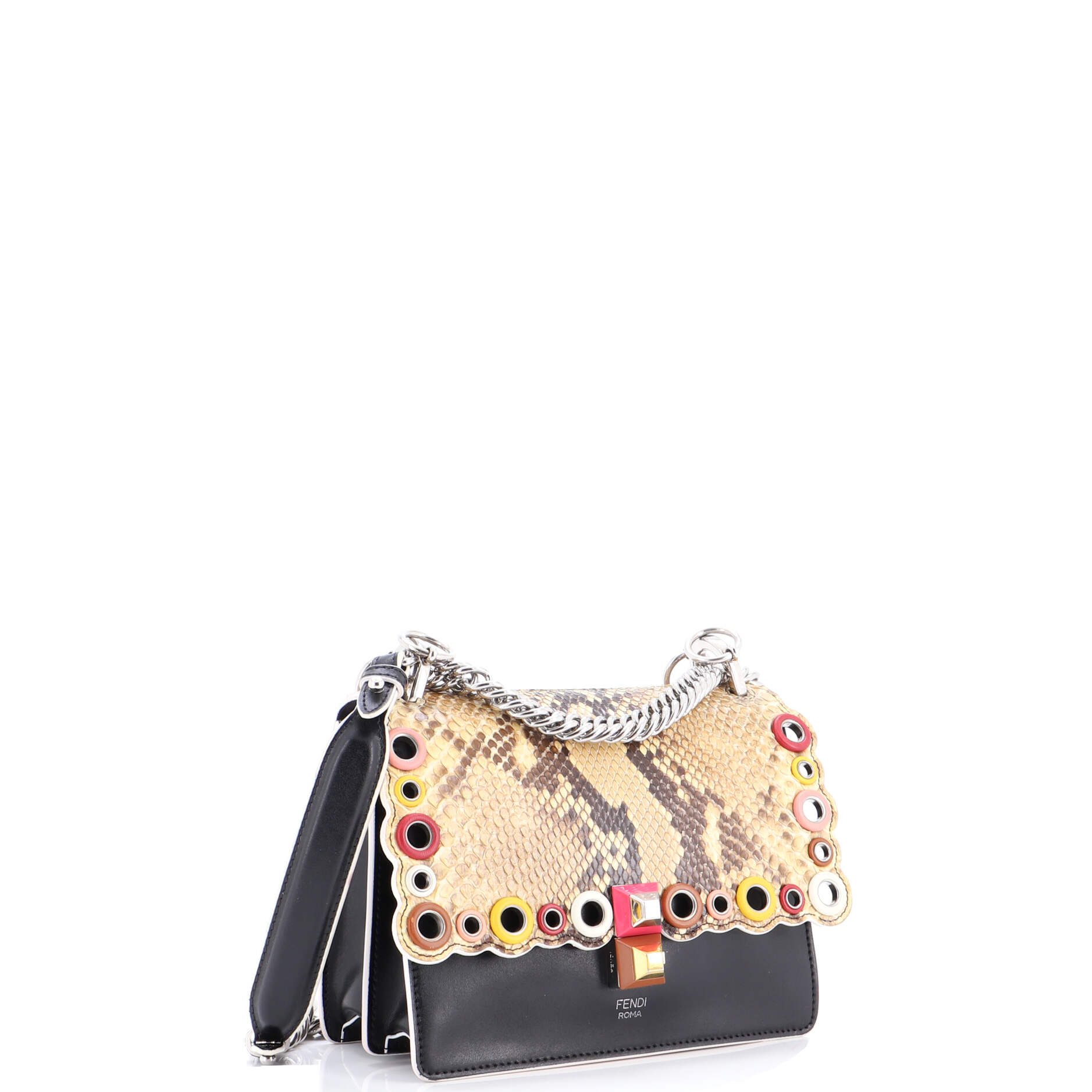 Eyelet Kan I Bag Leather and Python Small