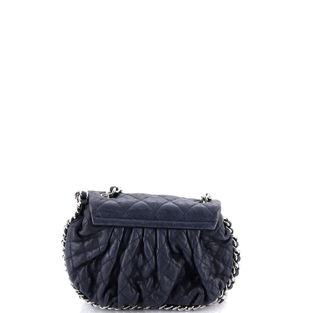 Chain Around Flap Bag Quilted Leather Small