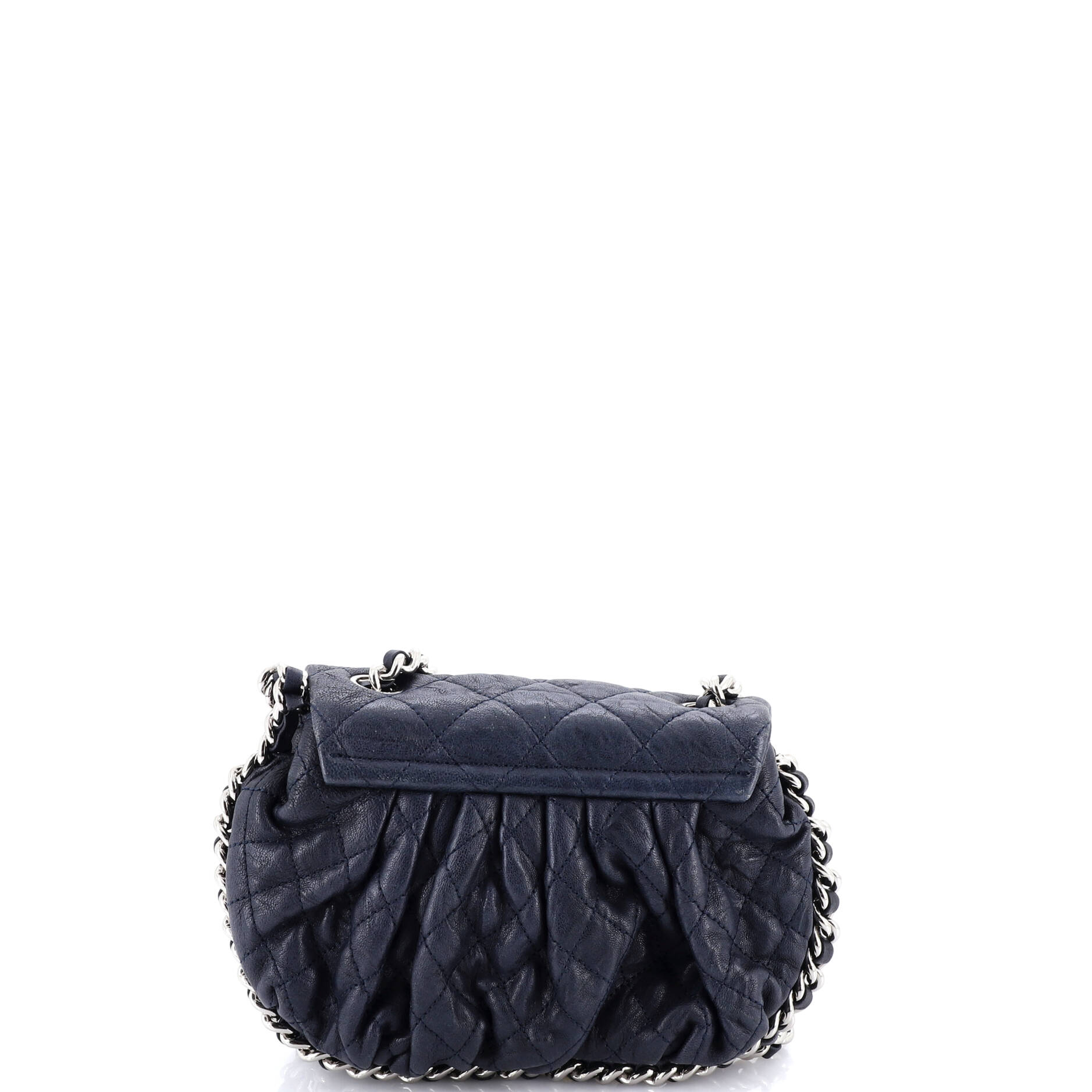 Chain Around Flap Bag Quilted Leather Small