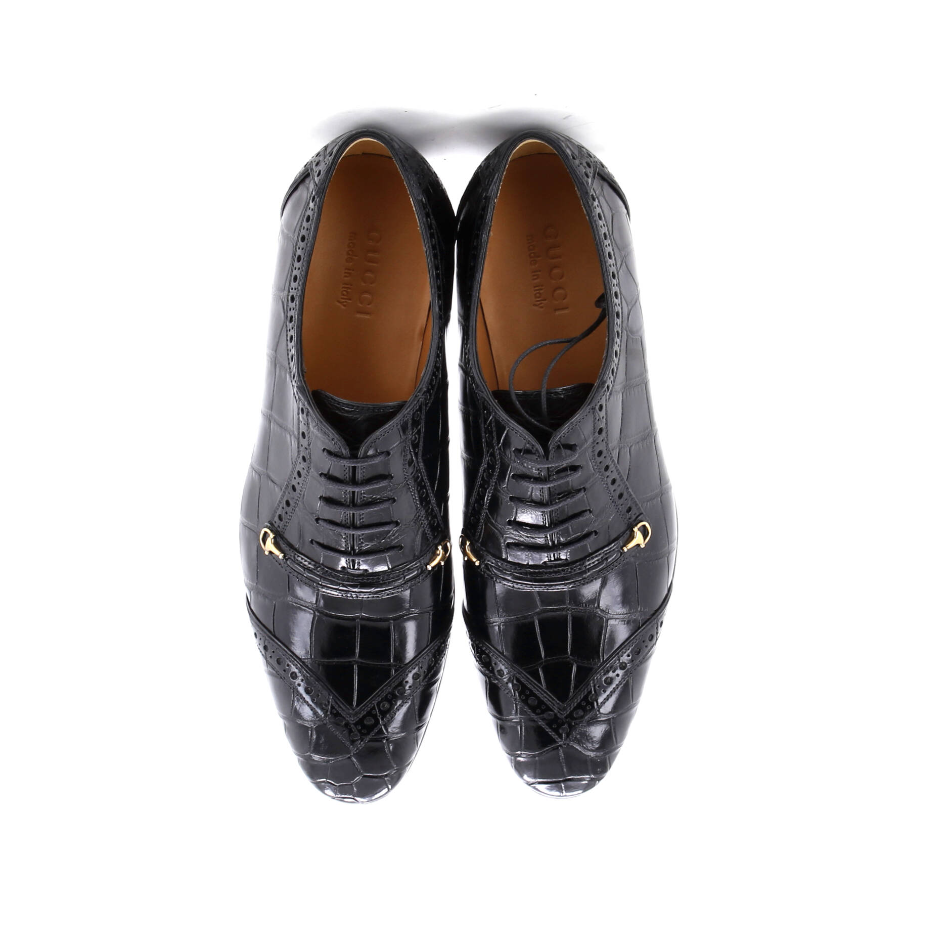 Men's Horsebit Lace Up Oxfords Alligator