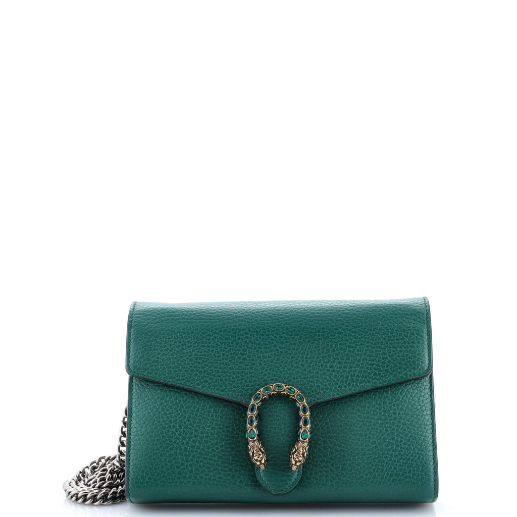 Dionysus Chain Wallet Leather with Embellished Detail Small