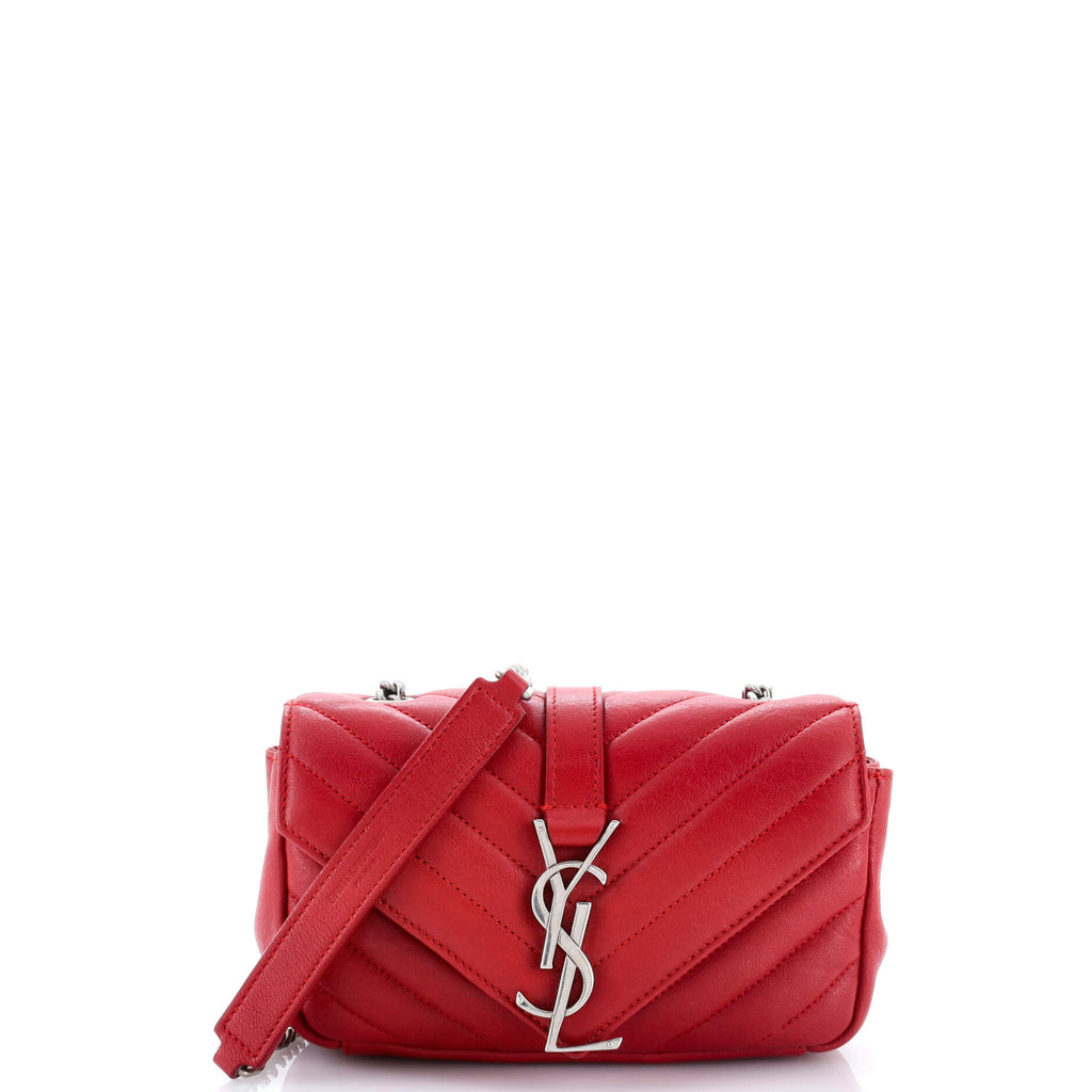 Classic Monogram Crossbody Bag Matelasse Chevron Leather Baby