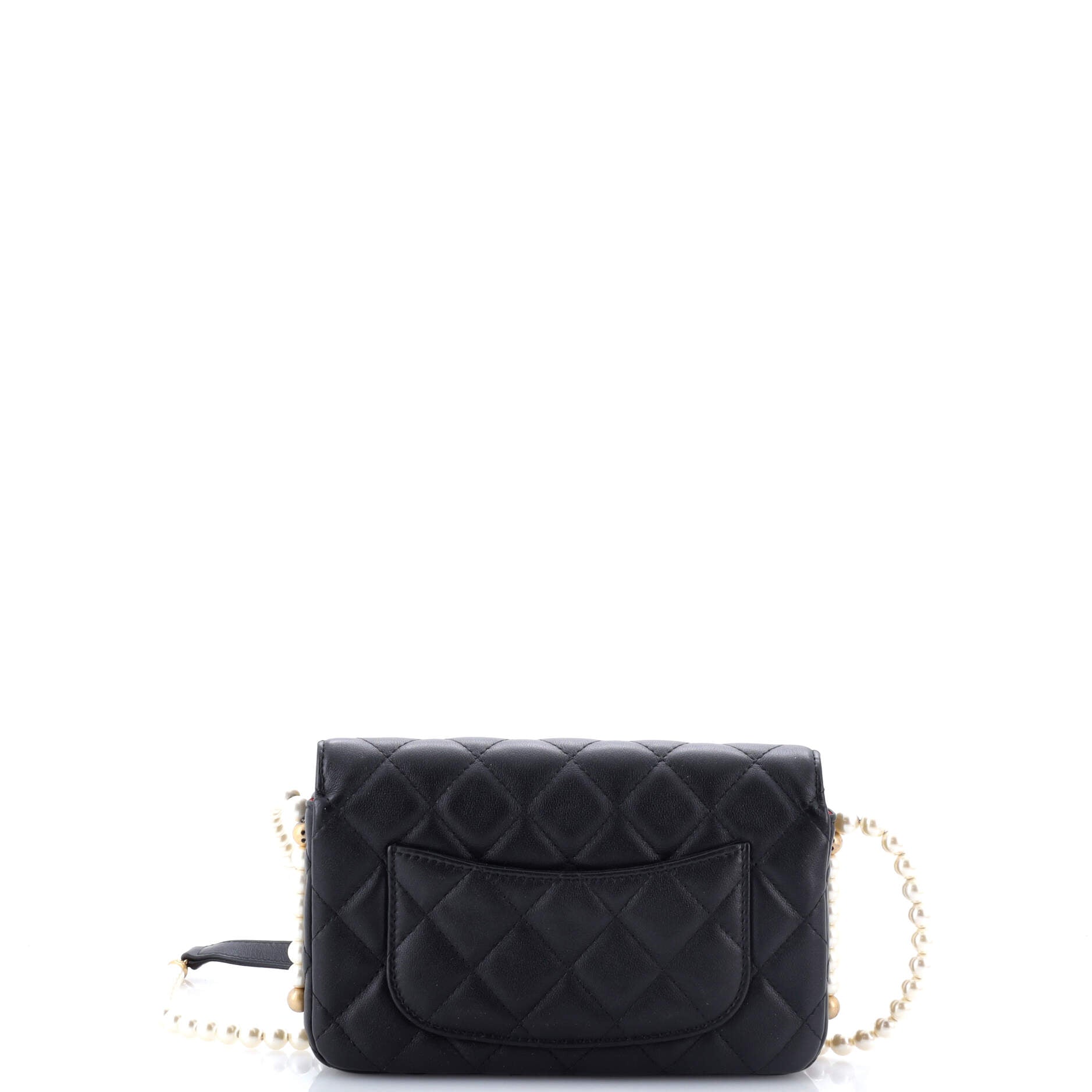 About Pearls Wallet on Chain Quilted Calfskin