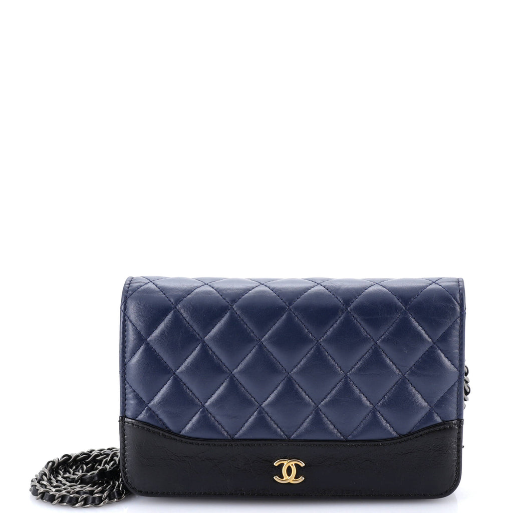Gabrielle Wallet on Chain Quilted Aged Calfskin