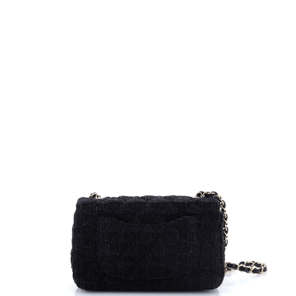 Classic Single Flap Bag Quilted Tweed Mini
