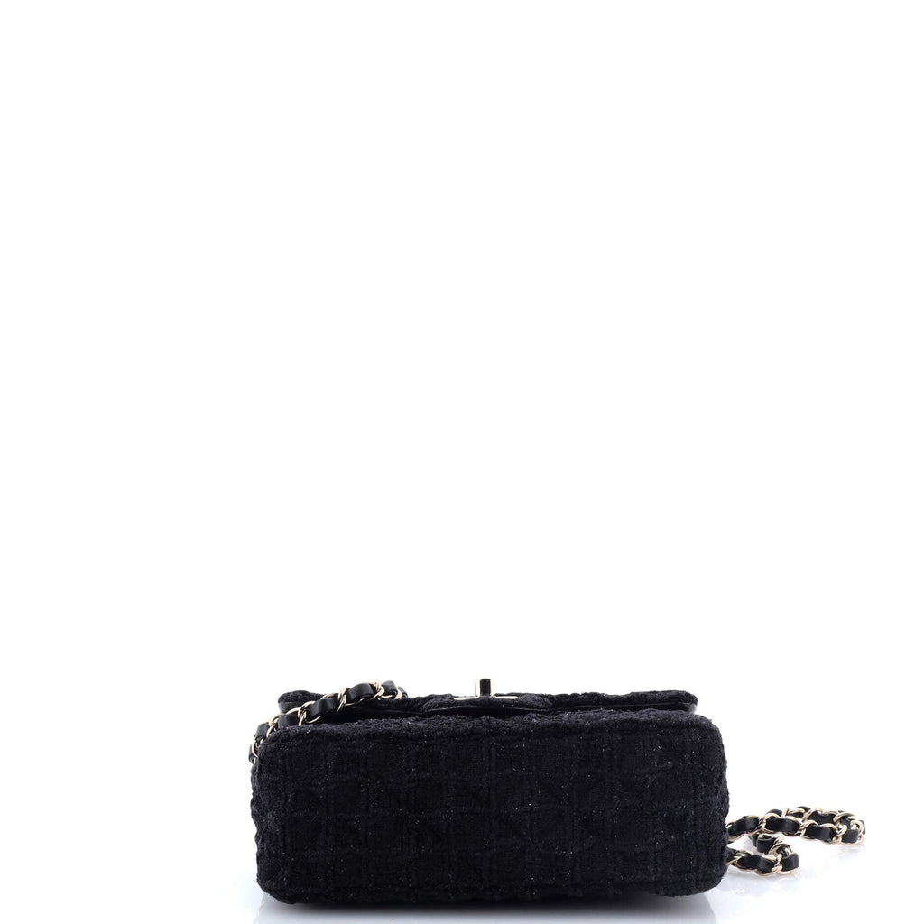 Classic Single Flap Bag Quilted Tweed Mini
