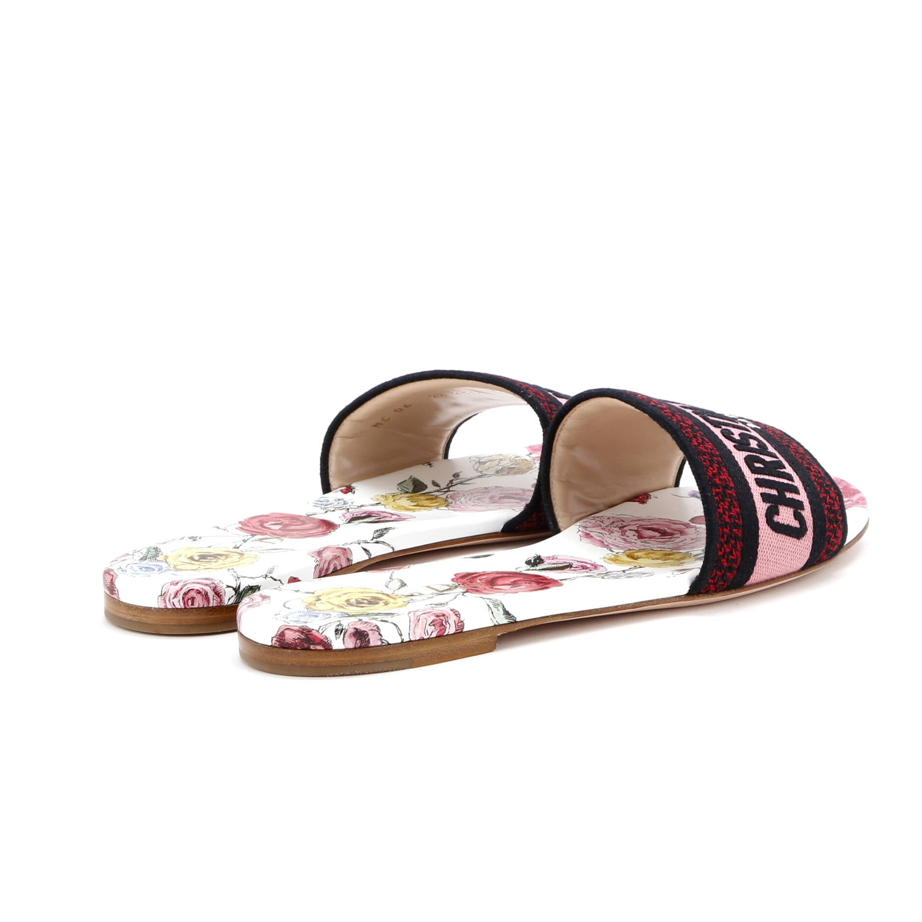 Women's Dway Flat Sandals Embroidered Canvas