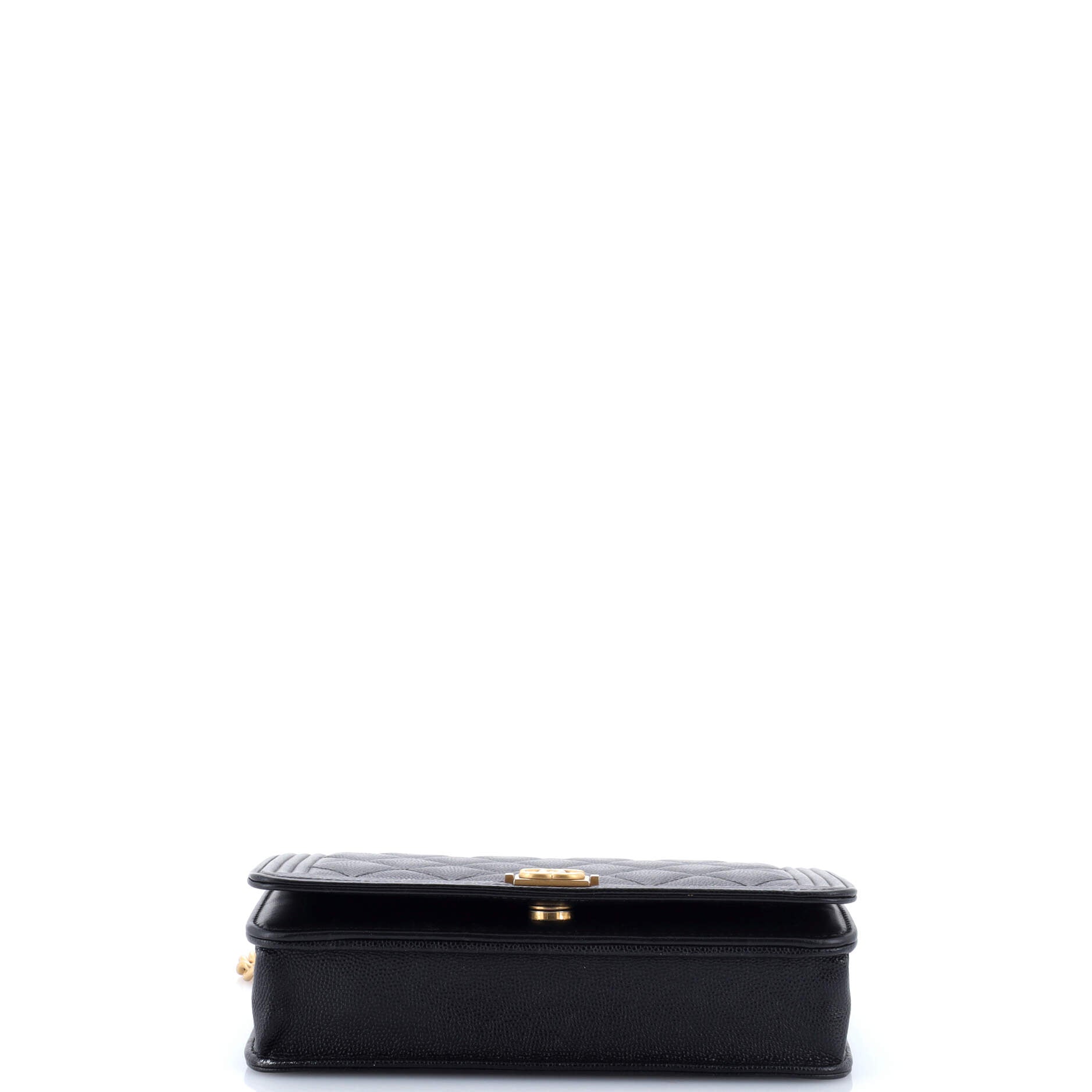 Boy Wallet on Chain Quilted Caviar
