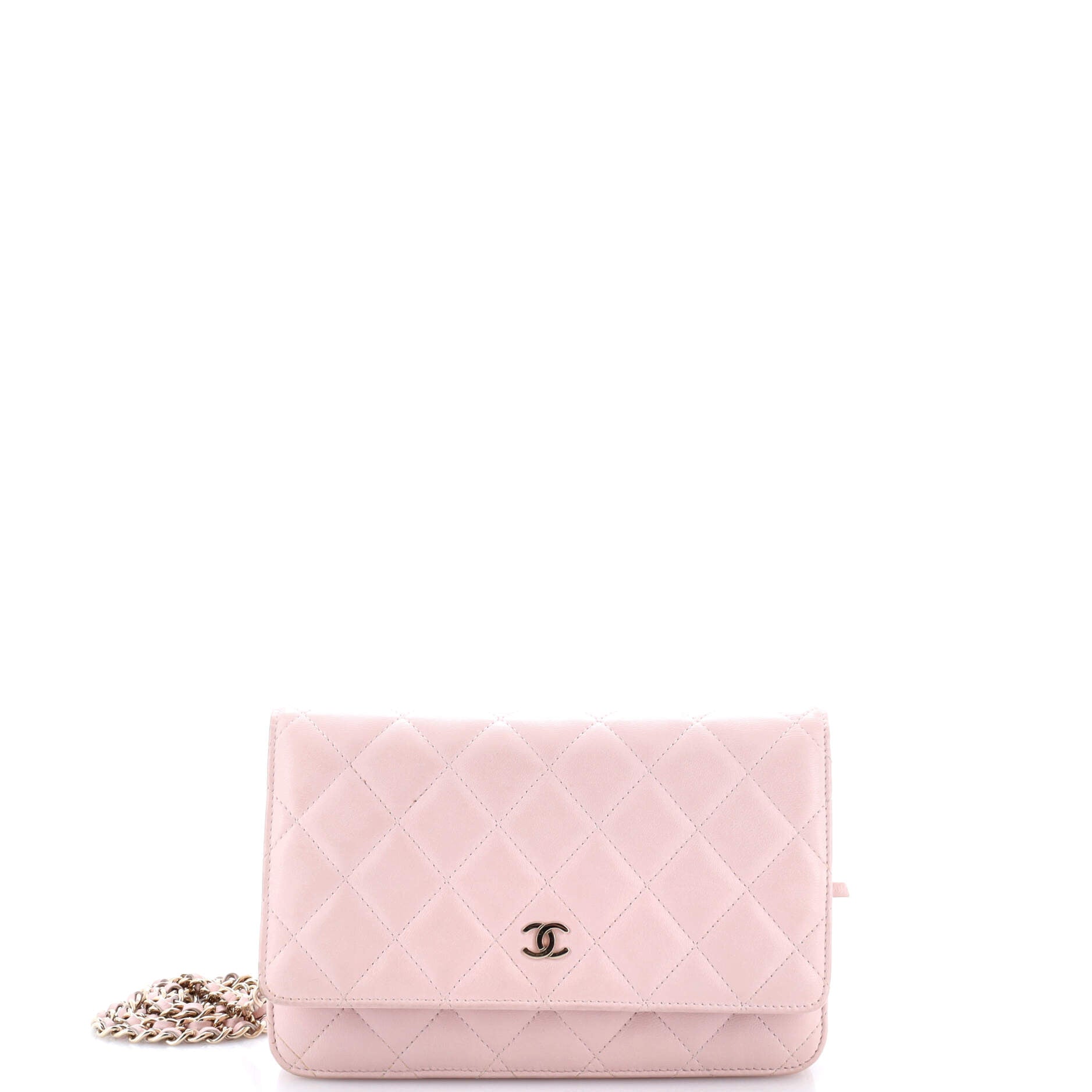 Wallet on Chain Quilted Lambskin